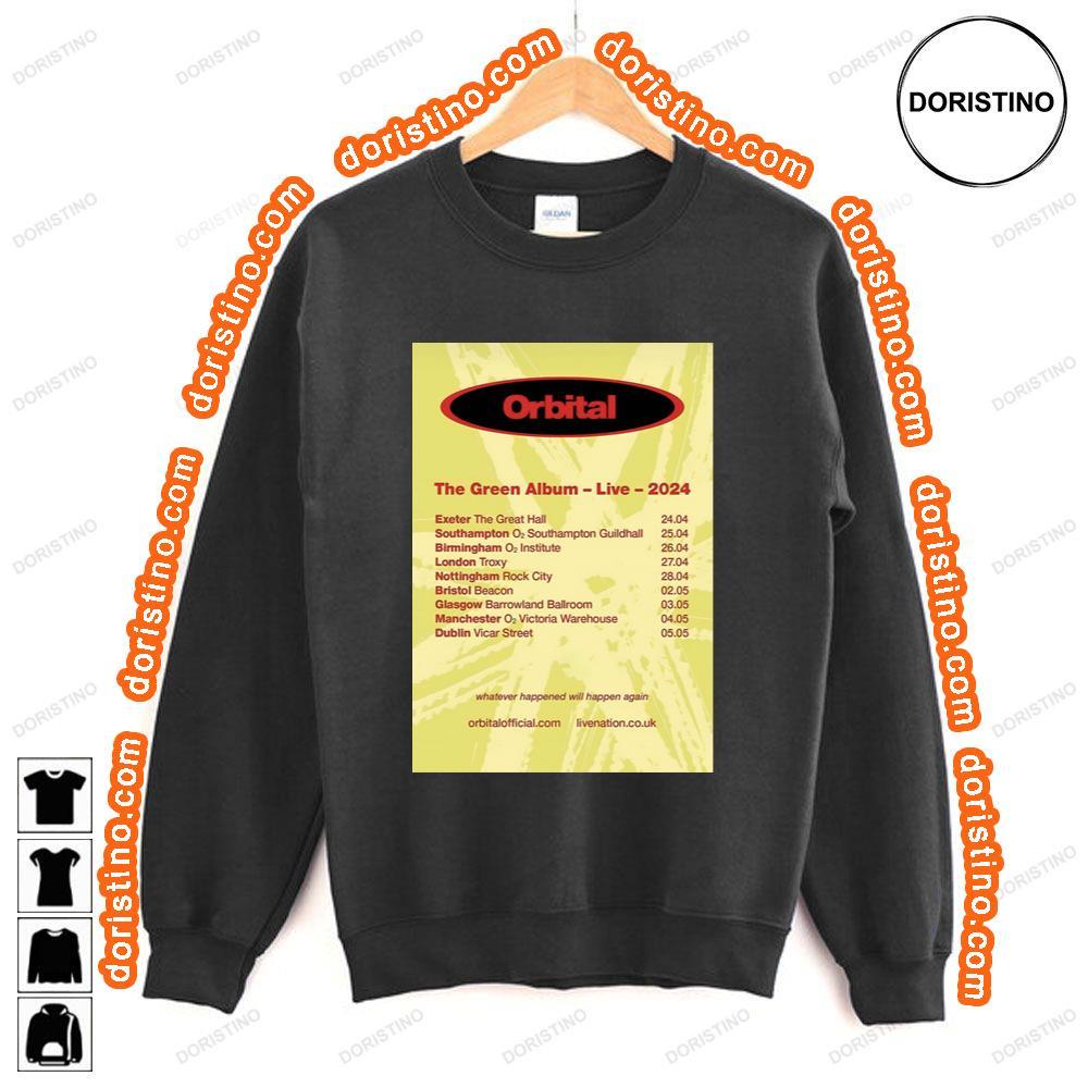 Orbital Band The Green Album Live 2024 Uk Tour Shirt Orbital Band The Green Album Live 2024 Uk Tour Shirt
