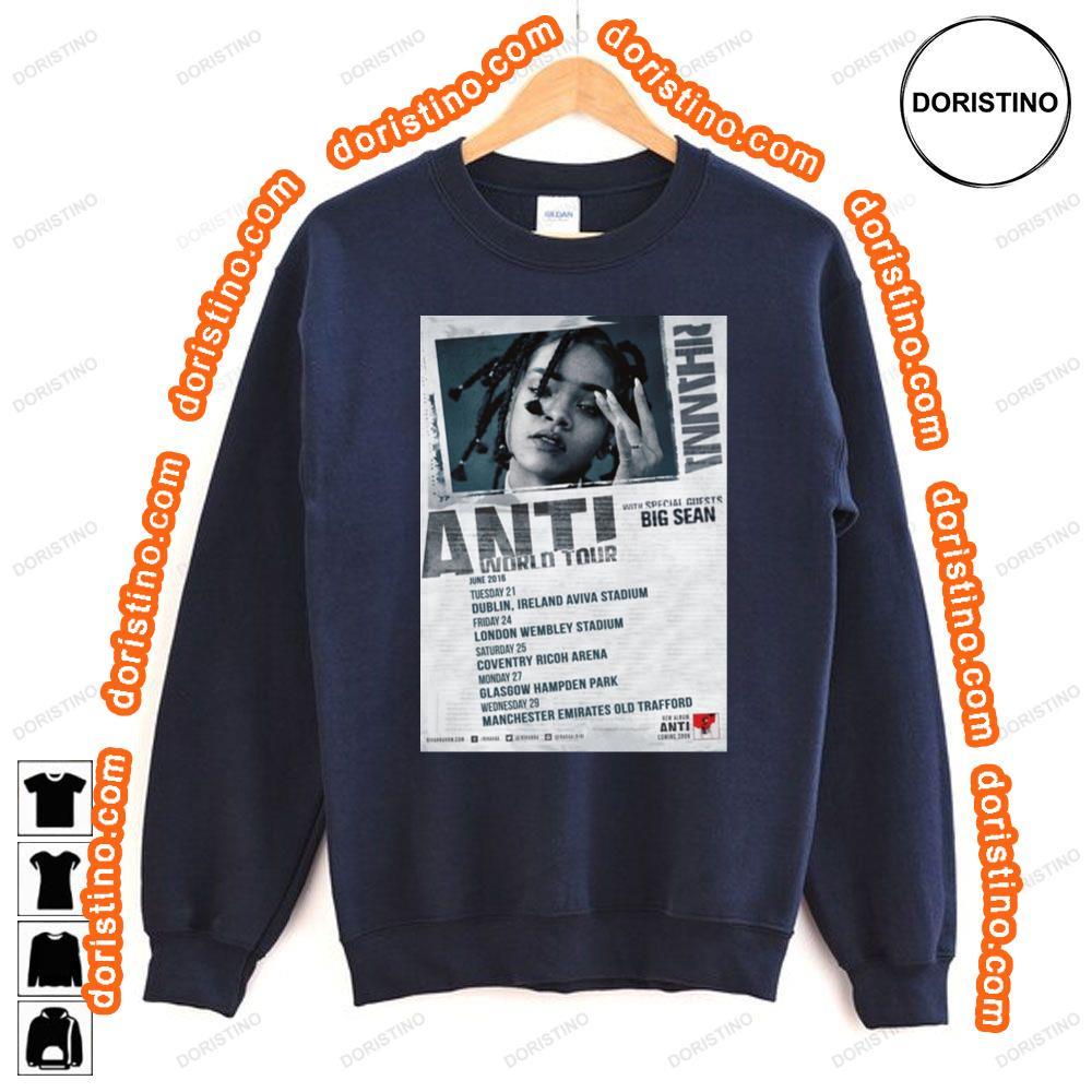 Rihanna Anti 2016 Uk Stadium Tour Tshirt Rihanna Anti 2016 Uk Stadium Tour Tshirt