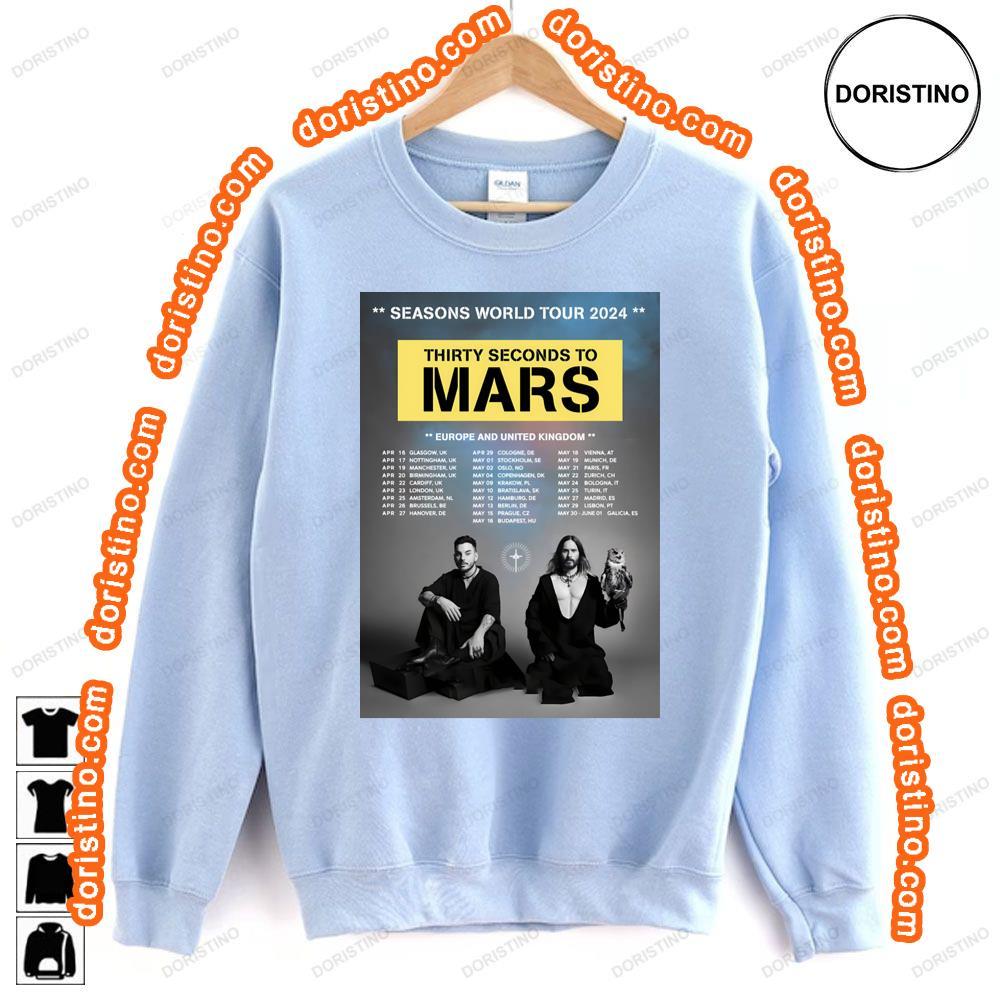 Thirty Seconds To Mars Seasons 2024 World Tour Europe United Kingdom Awesome Shirt Thirty Seconds To Mars Seasons 2024 World Tour Europe United Kingdom Awesome Shirt