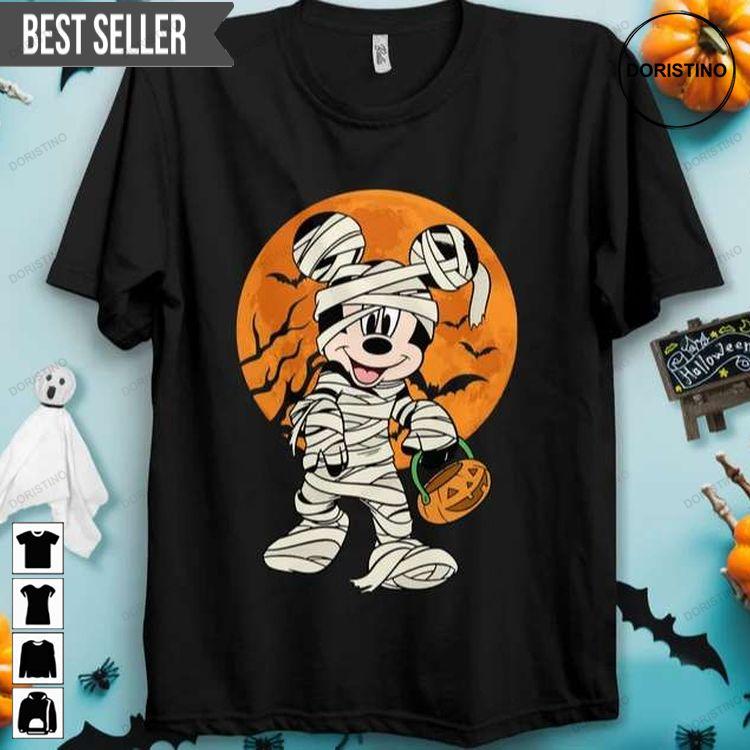 Mickey Mummy Holding Pumpkin Halloween Night Disney Awesome Shirt Mickey Mummy Holding Pumpkin Halloween Night Disney Awesome Shirt