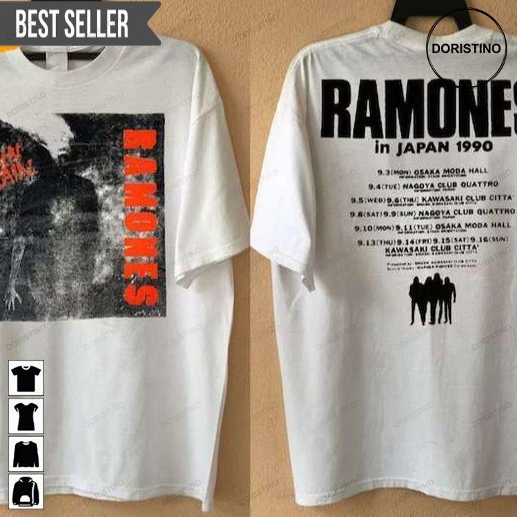 Ramones Brain Drain Japan Tour 1990 Short-sleeve Tshirt Ramones Brain Drain Japan Tour 1990 Short-sleeve Tshirt