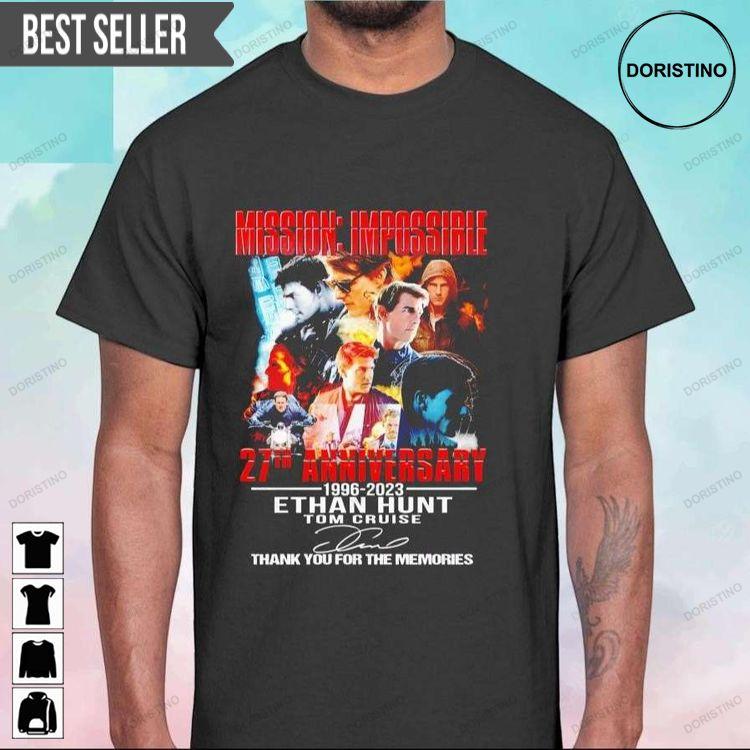 Tom Cruise Mission Impossible 27th Anniversary 1996-2023 Shirt Tom Cruise Mission Impossible 27th Anniversary 1996-2023 Shirt
