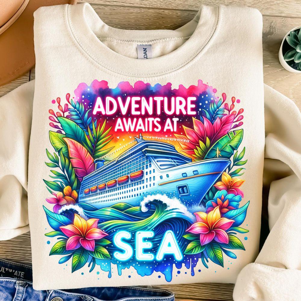 Adventure Awaits At Sea 2 Awesome Shirt Adventure Awaits At Sea 2 Awesome Shirt