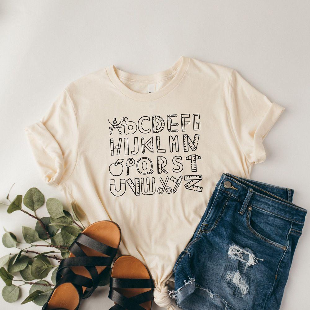 Alphabet Doodle Teacher Shirt Alphabet Doodle Teacher Shirt