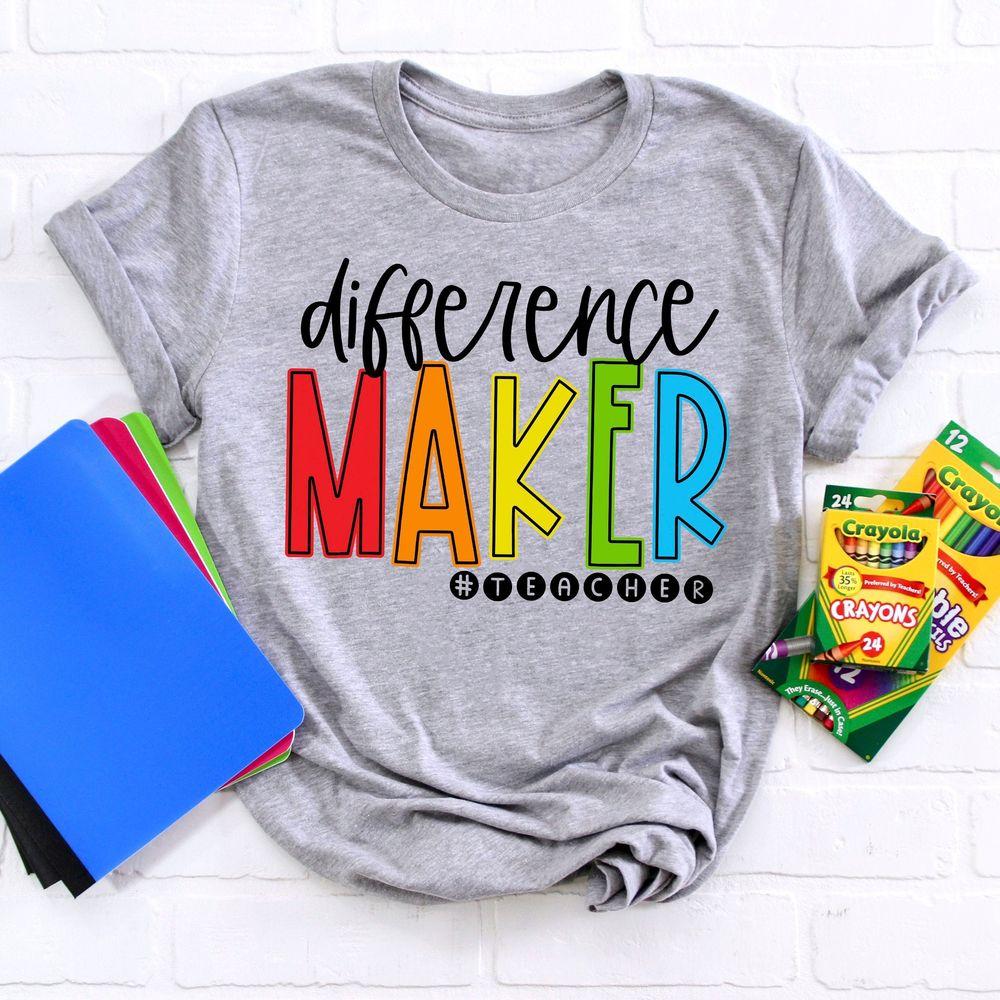 Difference Maker Teacher 2 Awesome Shirt Difference Maker Teacher 2 Awesome Shirt