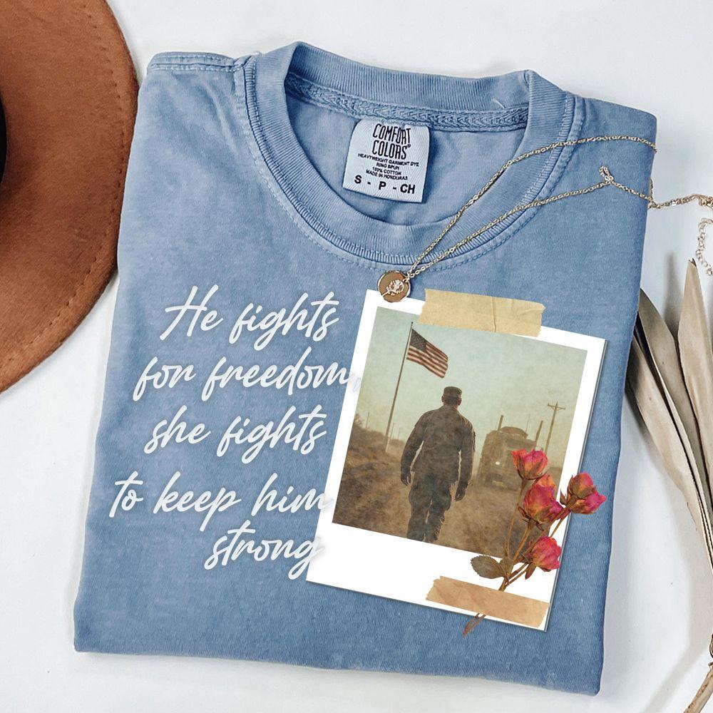 He Fights She Stands Awesome Shirt He Fights She Stands Awesome Shirt