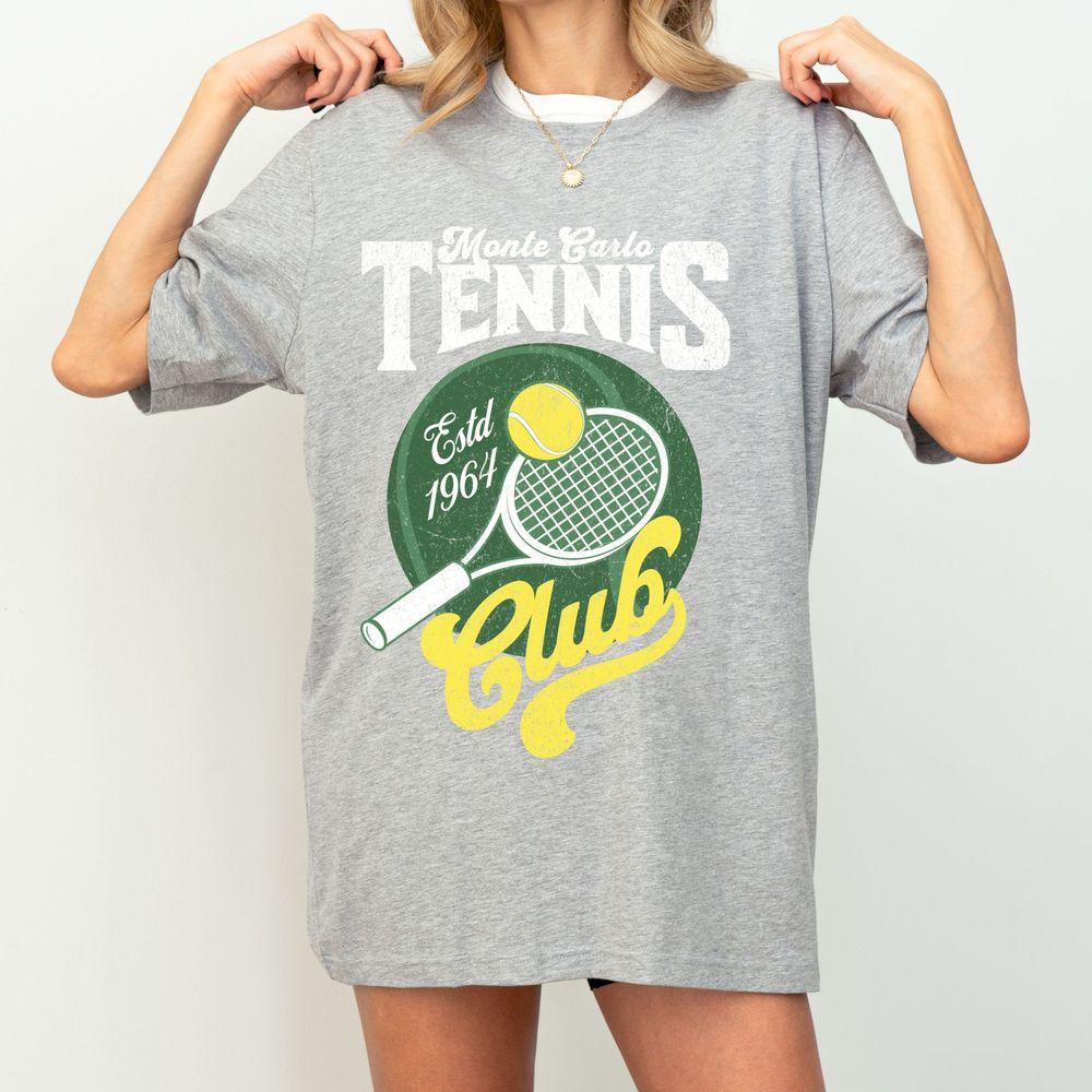 Monte Carlo Graphic Retro Tennis Club Awesome Shirt Monte Carlo Graphic Retro Tennis Club Awesome Shirt