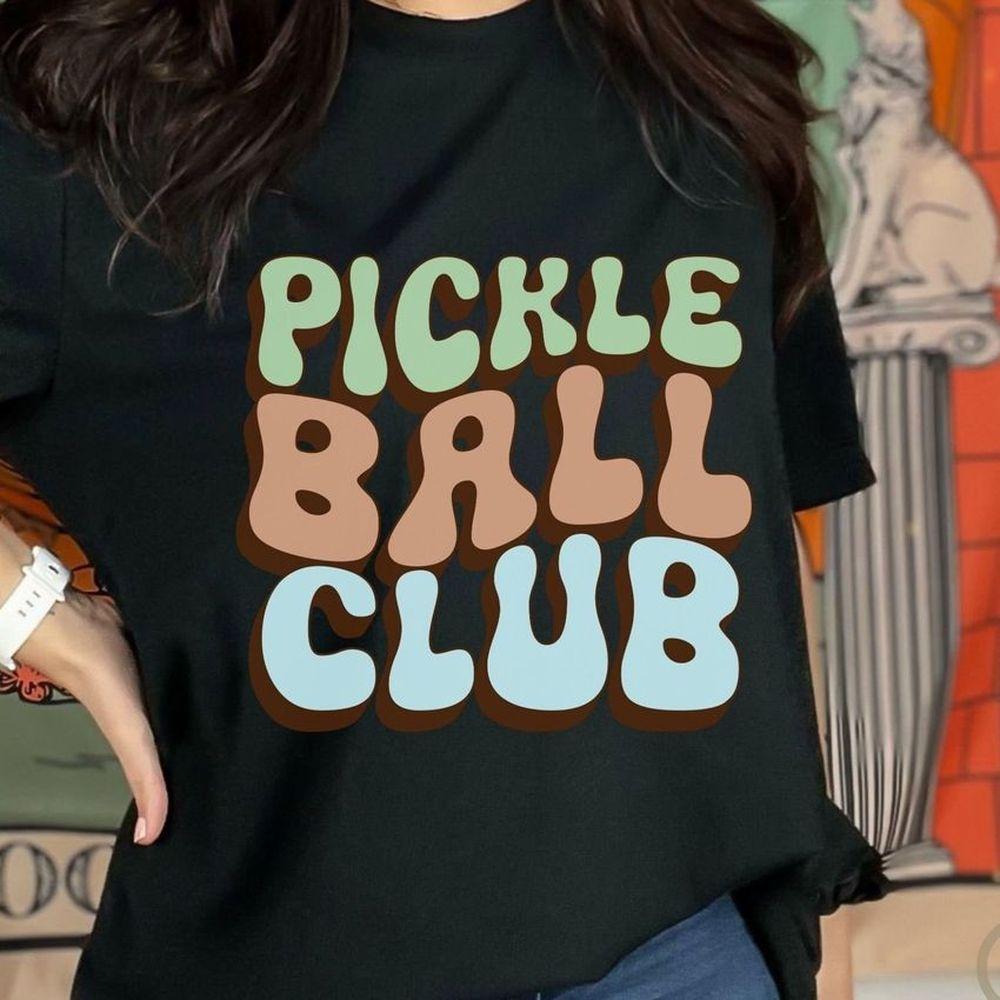 Pickleball Club Groovy Tshirt Pickleball Club Groovy Tshirt