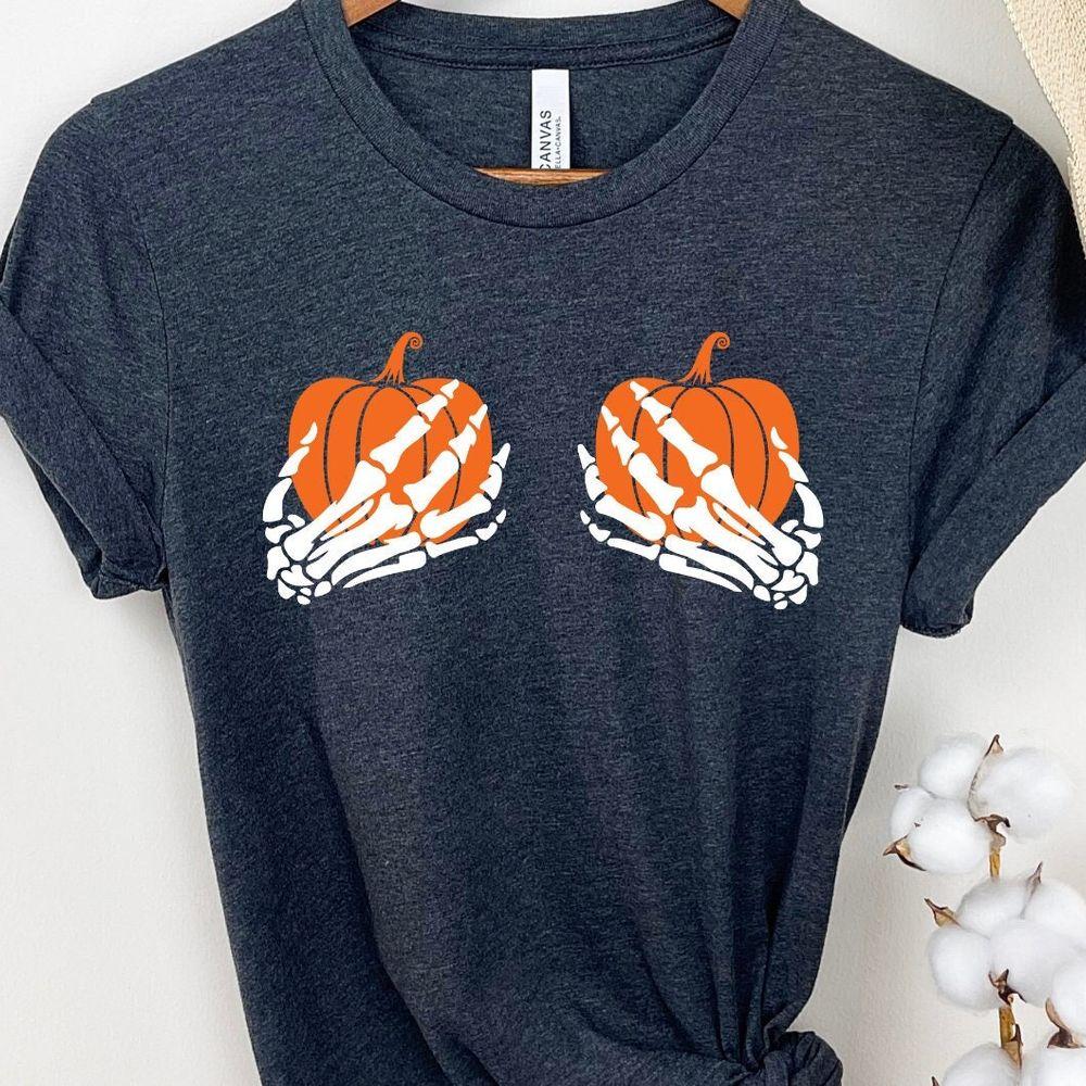 Pumpkin Breast Halloween Tshirt Pumpkin Breast Halloween Tshirt