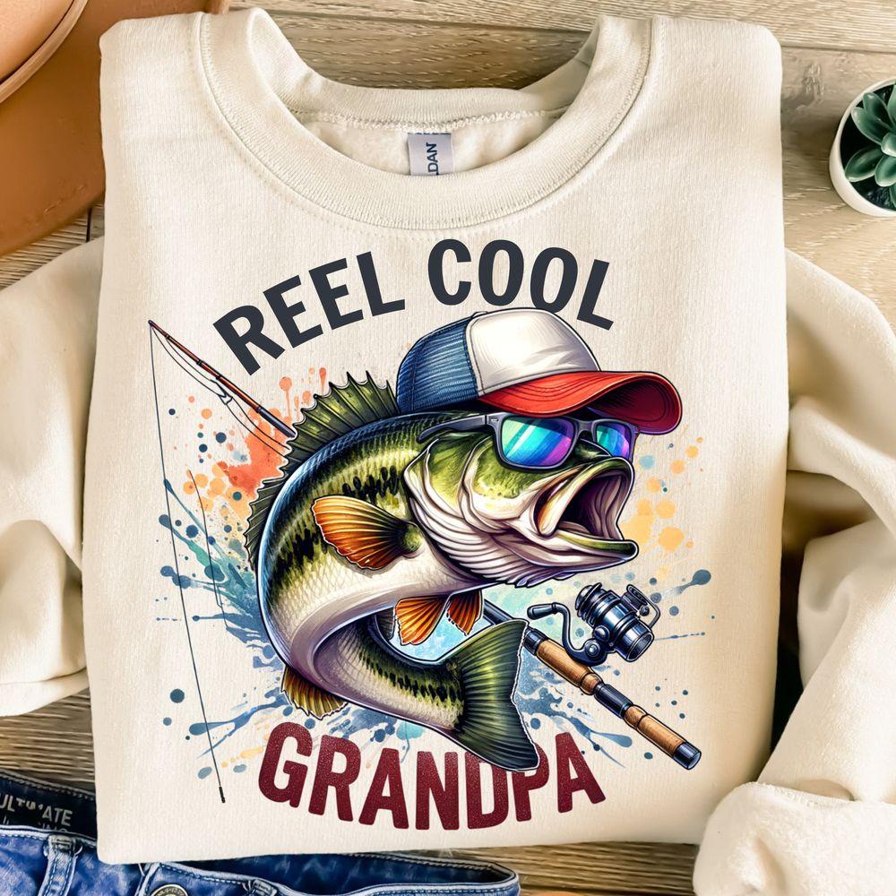 Reel Cool Grandpation Design Fishing Largemouth Bass Fish Shirt Reel Cool Grandpation Design Fishing Largemouth Bass Fish Shirt