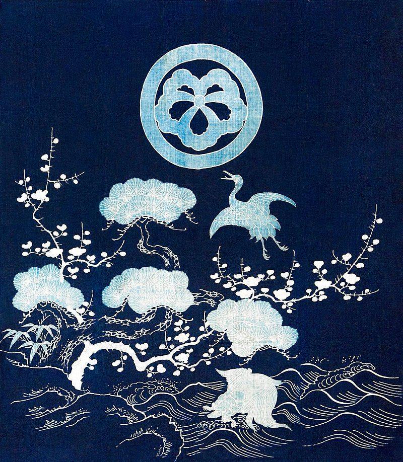 Cranes And Pines Art Vintage Robes Trending Style Poster (No Frame) Cranes And Pines Art Vintage Robes Trending Style Poster (No Frame)