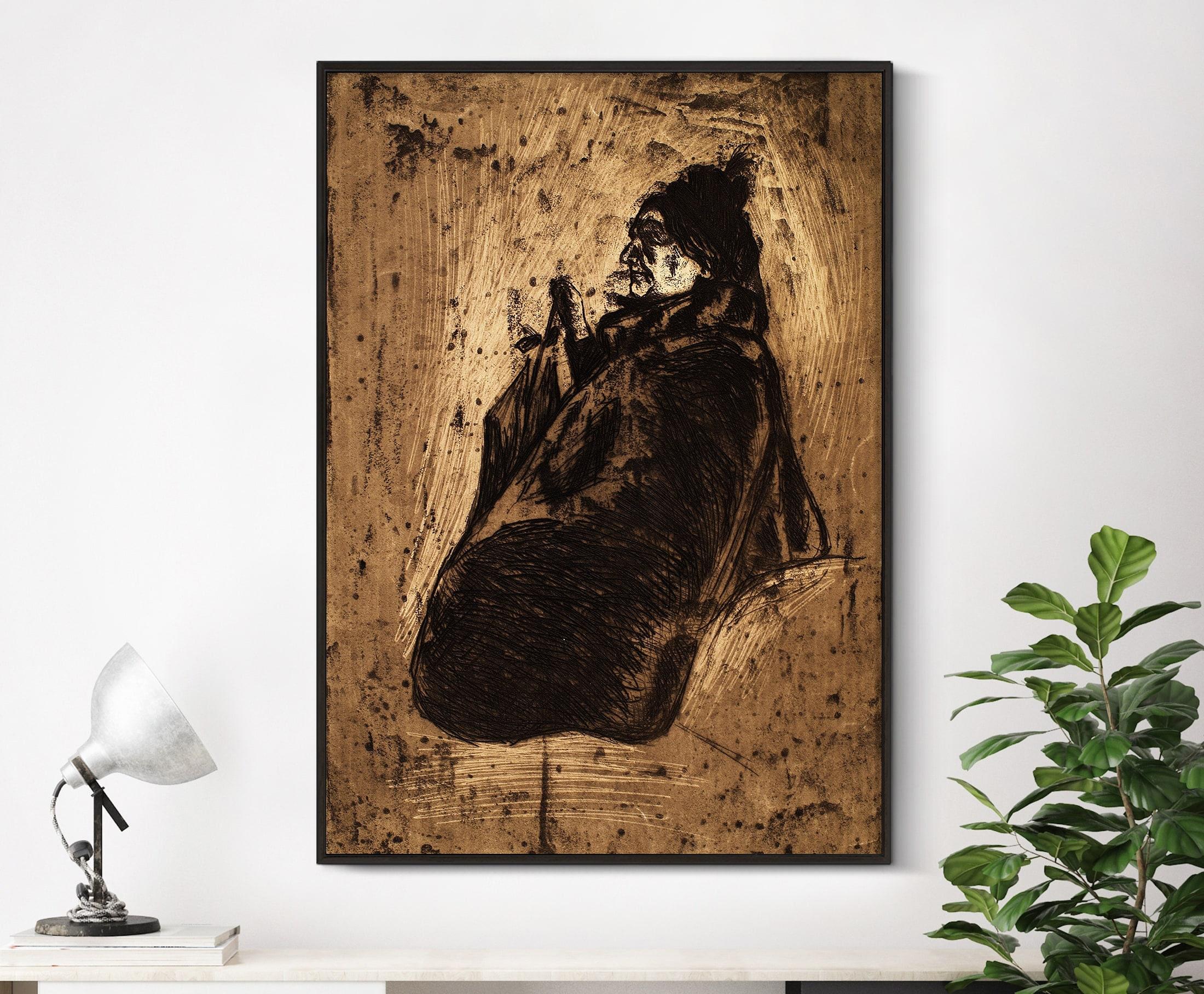 Edvard Munch Old Woman With Umbrella 1902 Giclee Trending Style Poster (No Frame) Edvard Munch Old Woman With Umbrella 1902 Giclee Trending Style Poster (No Frame)