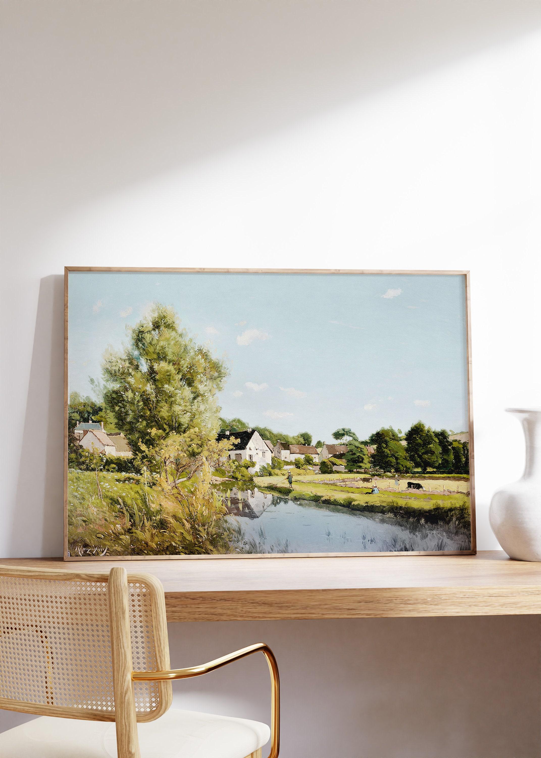 Henri Harpignies The Mill Stream 1900 Vintage Awesome Poster (No Frame) Henri Harpignies The Mill Stream 1900 Vintage Awesome Poster (No Frame)