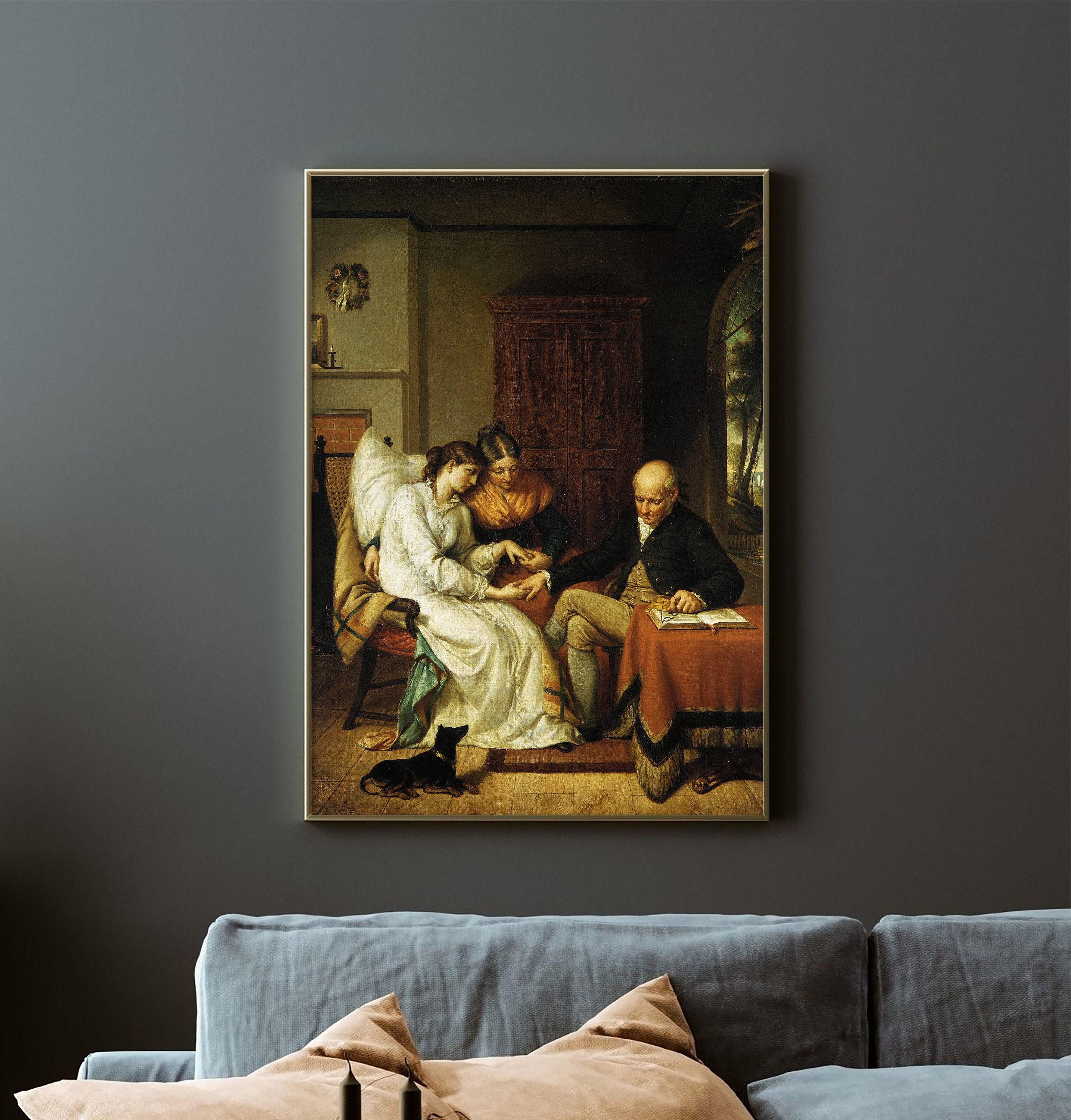 Henry Peters Gray The Pride Of The Village 1858 Woman Man Portrait Trending Style Poster (No Frame) Henry Peters Gray The Pride Of The Village 1858 Woman Man Portrait Trending Style Poster (No Frame)