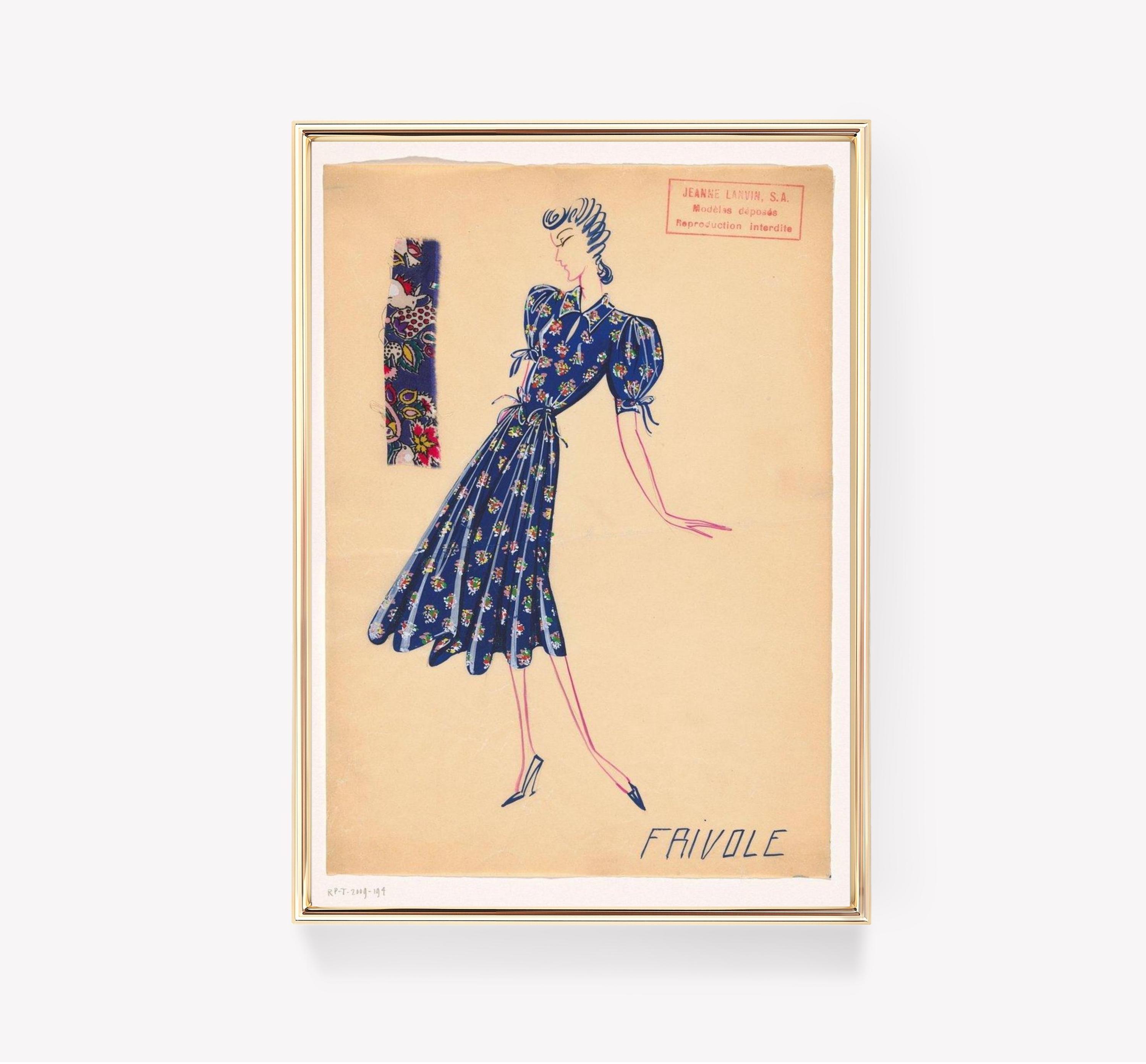 Jeanne Lanvin Illustration Frivole Limited Edition Posters (No Frame) Jeanne Lanvin Illustration Frivole Limited Edition Posters (No Frame)
