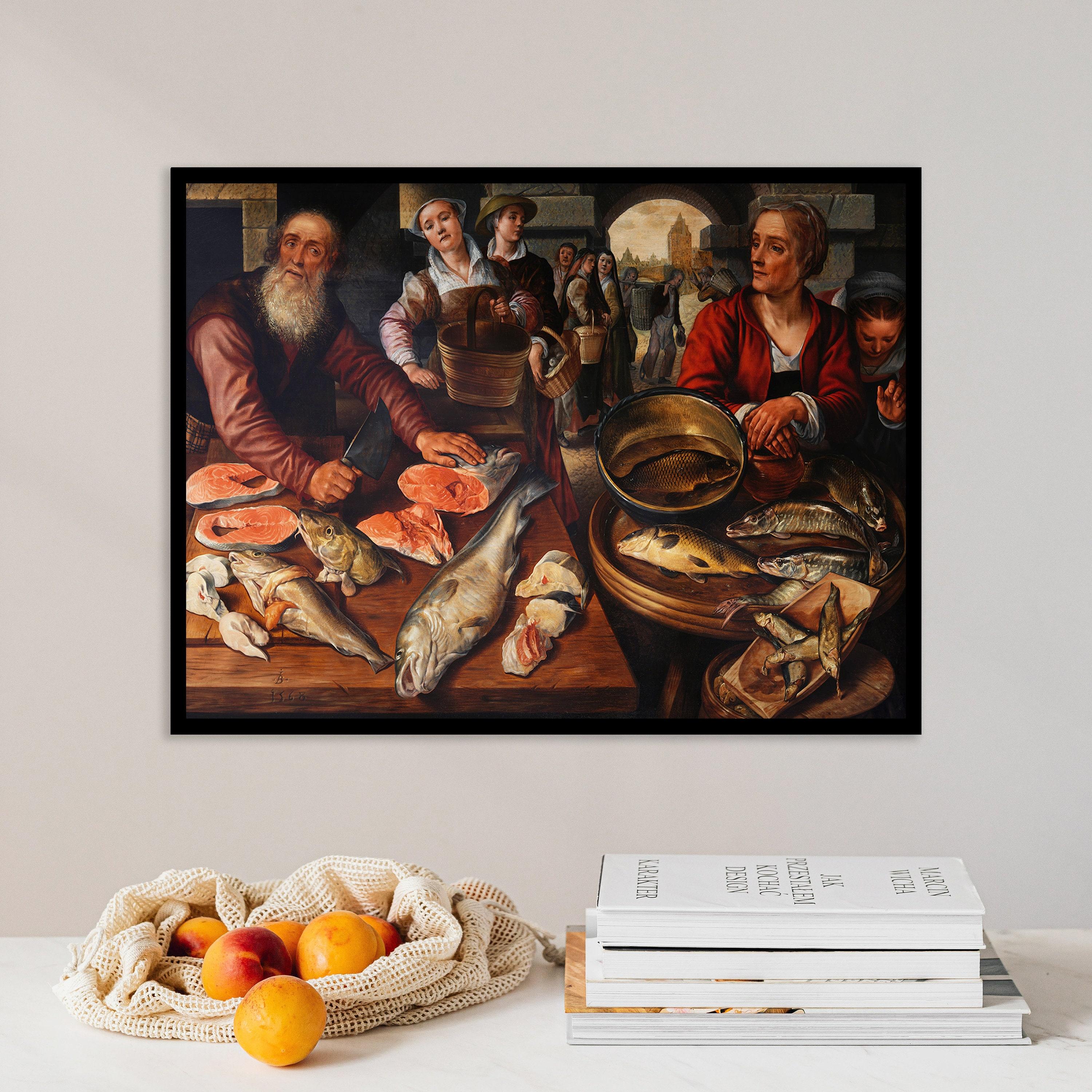 Joachim Beuckelaer Fish Market 1568 Limited Edition Posters (No Frame) Joachim Beuckelaer Fish Market 1568 Limited Edition Posters (No Frame)