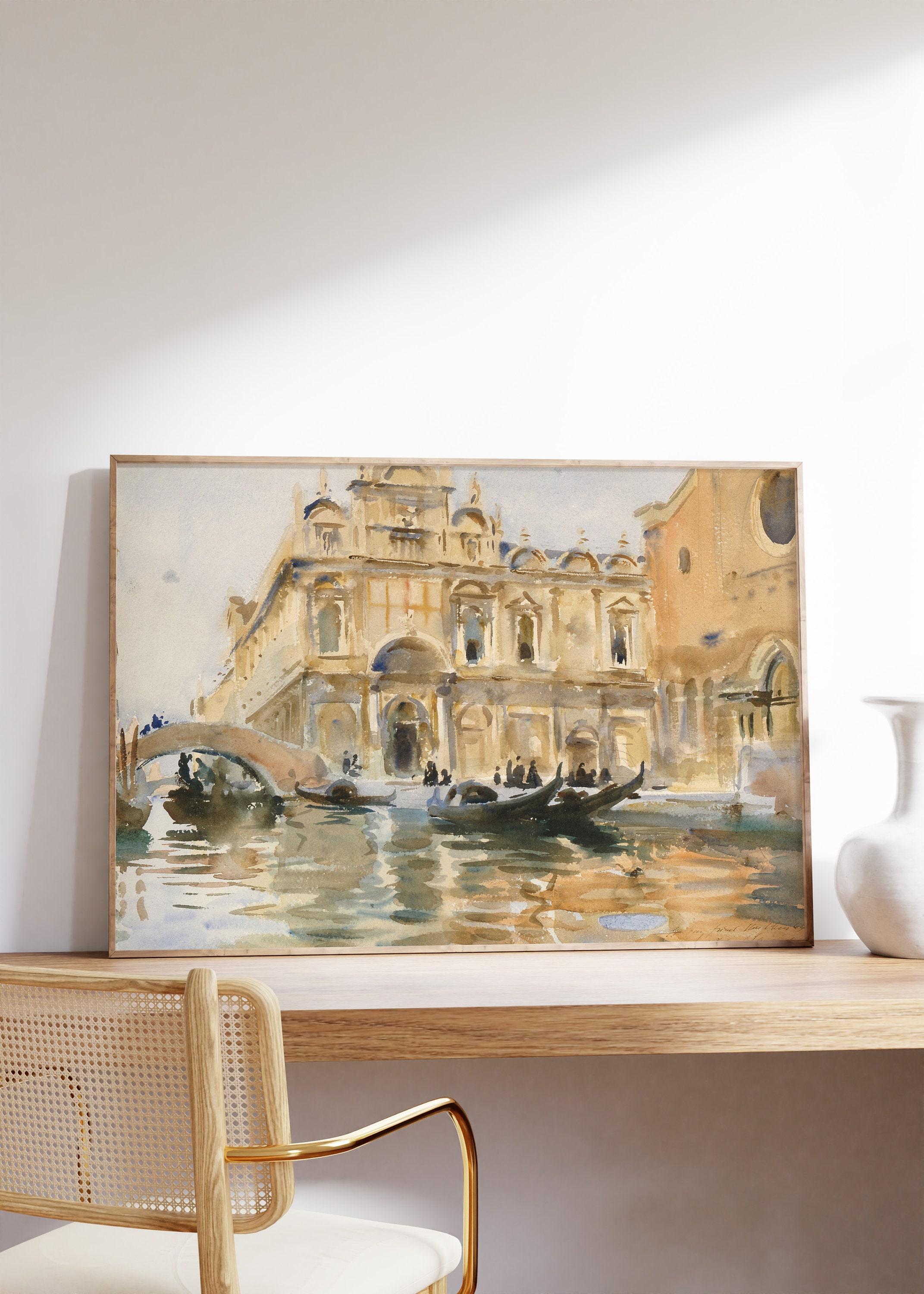 John Singer Sargent Rio Dei Mendicanti Venice 1909 Vintage Awesome Poster (No Frame) John Singer Sargent Rio Dei Mendicanti Venice 1909 Vintage Awesome Poster (No Frame)