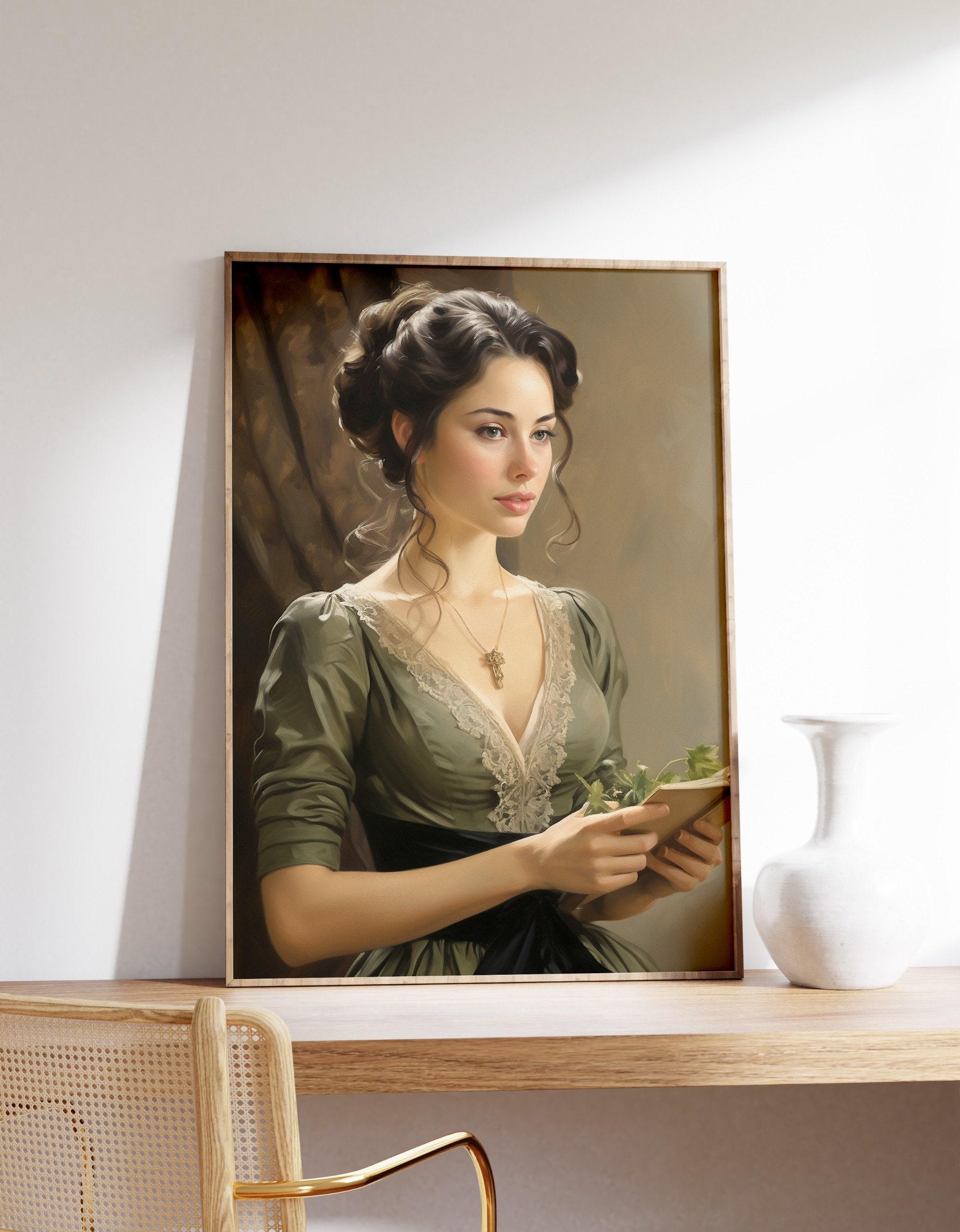 Lady In Green Cottagecore Trending Style Poster (No Frame) Lady In Green Cottagecore Trending Style Poster (No Frame)