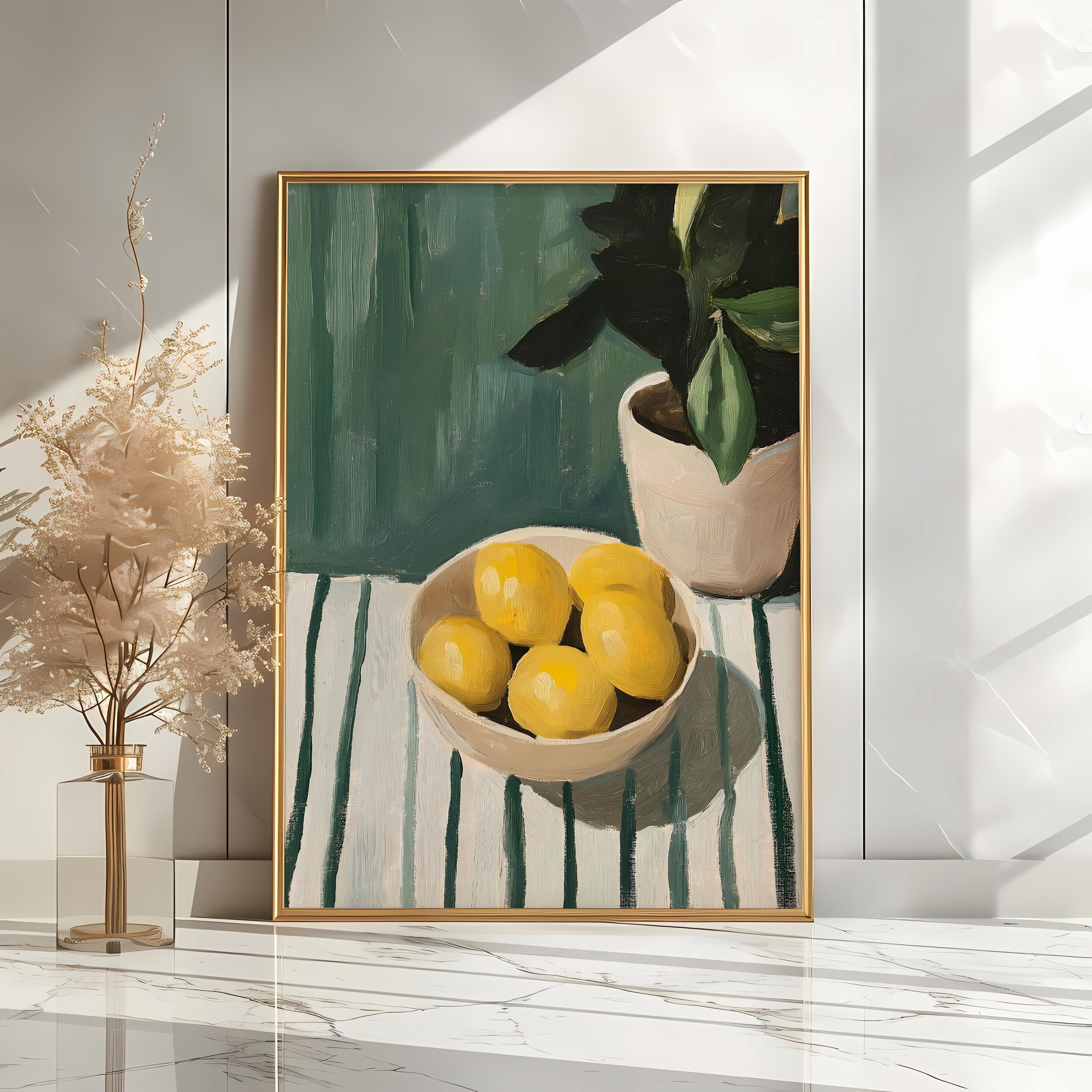 Lemon Kitchen Decor Still Life Vintage Awesome Poster (No Frame) Lemon Kitchen Decor Still Life Vintage Awesome Poster (No Frame)