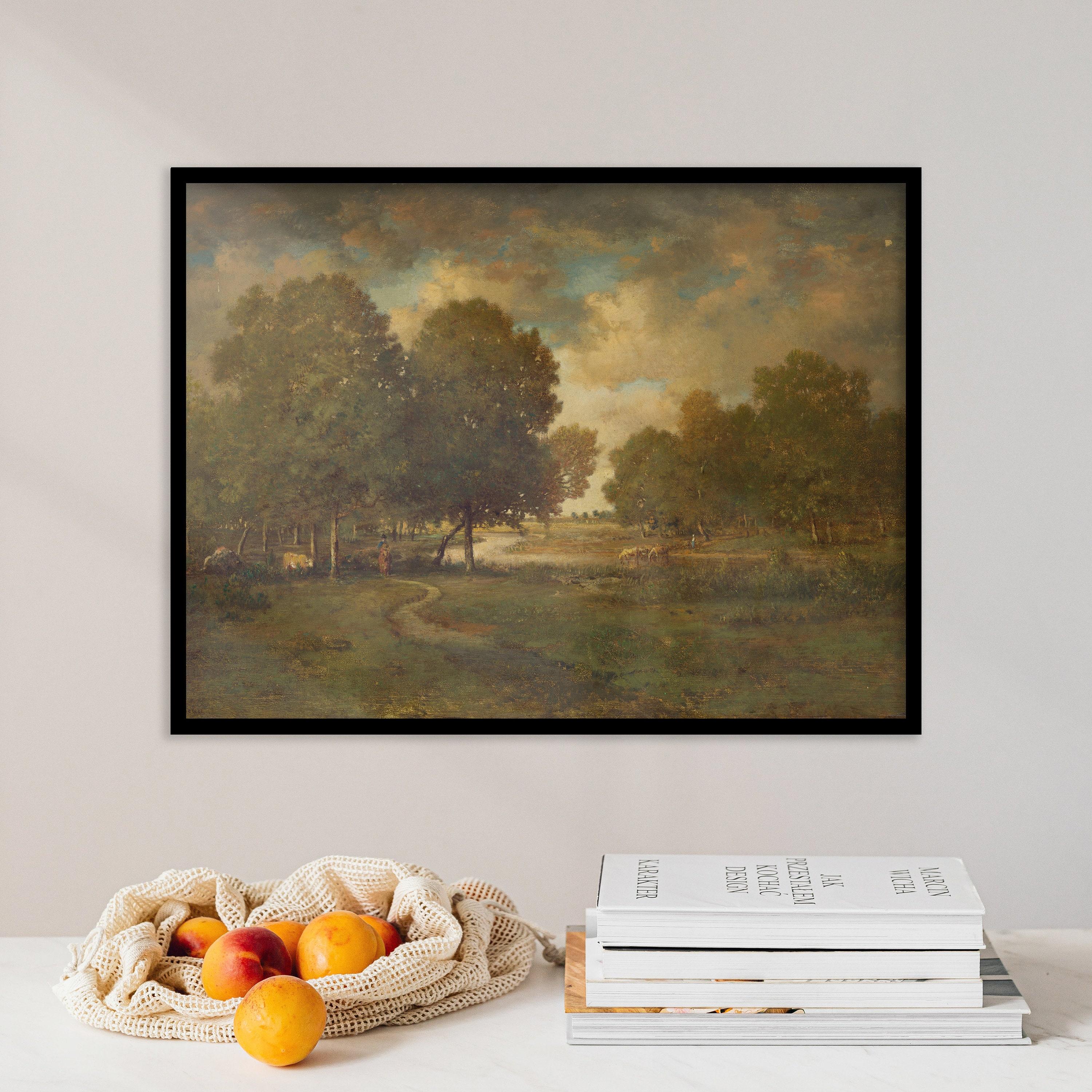 Thodore Rousseau A River In A Meadow 1840 Home Decor Limited Edition Posters (No Frame) Thodore Rousseau A River In A Meadow 1840 Home Decor Limited Edition Posters (No Frame)