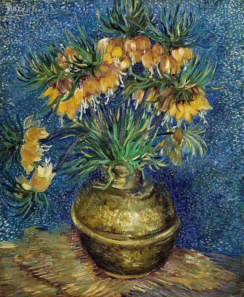 Vincent Van Gogh Copper Vase Fritillaries Flower Limited Edition Posters (No Frame)