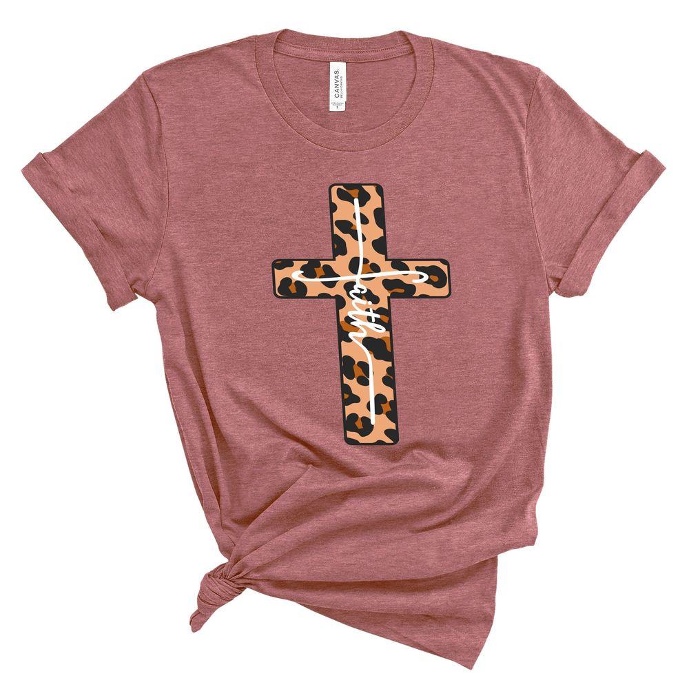 Cheetah Faith Cross Awesome Shirt