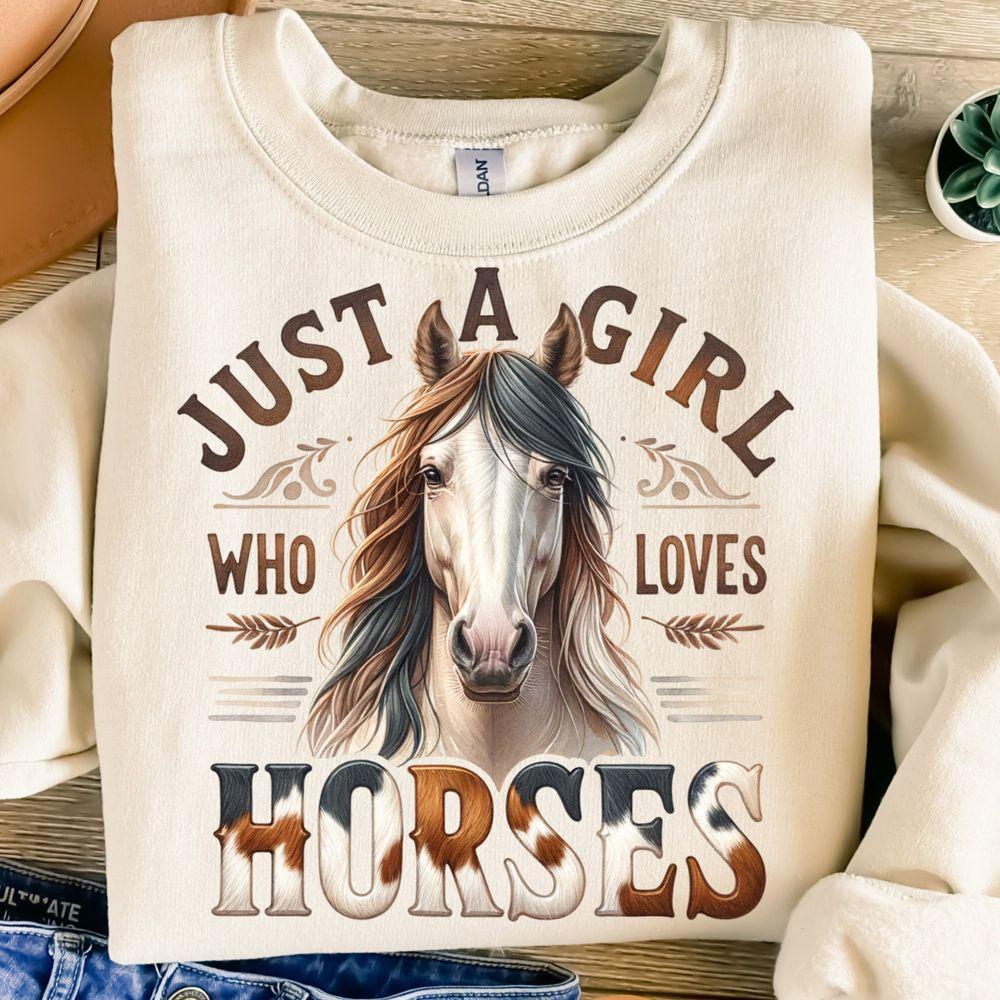 Just A Girl Who Loves Horses Awesome Shirt