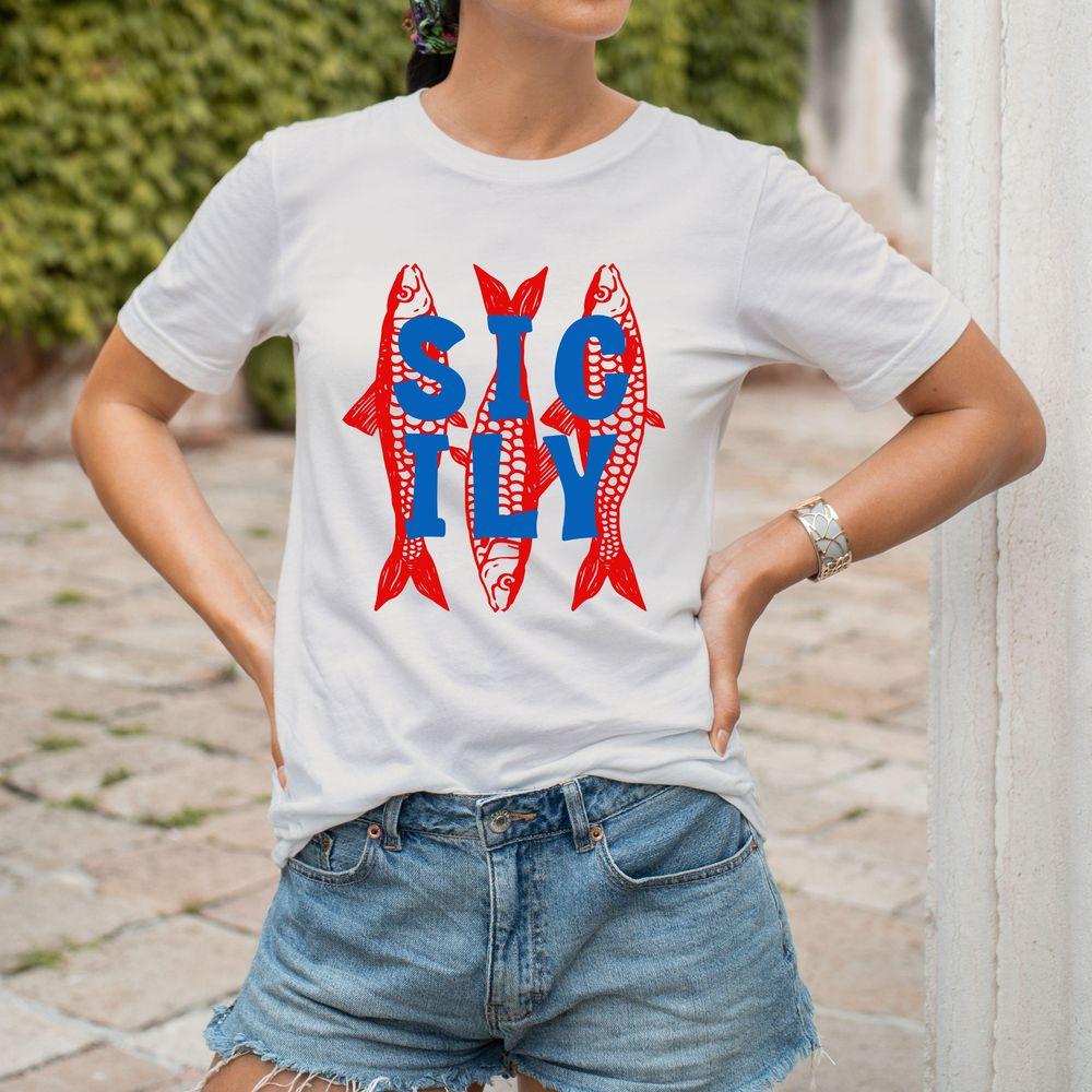 Sicily Graphic Sardines Awesome Shirt