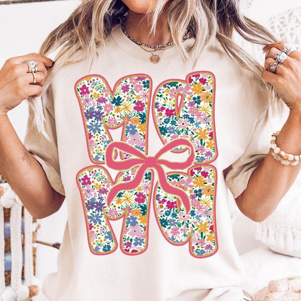 Spring Floral Mamamama Mothers Day Mama Shirt