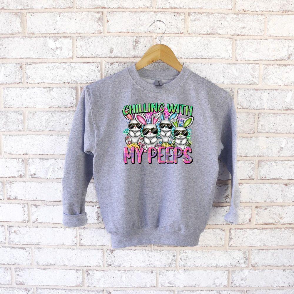 Youth Chilling With My Peeps Easter Shirt