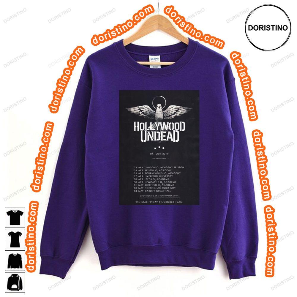 Hollywood Undead Five Uk 2019 Tour Shirt Hollywood Undead Five Uk 2019 Tour Shirt
