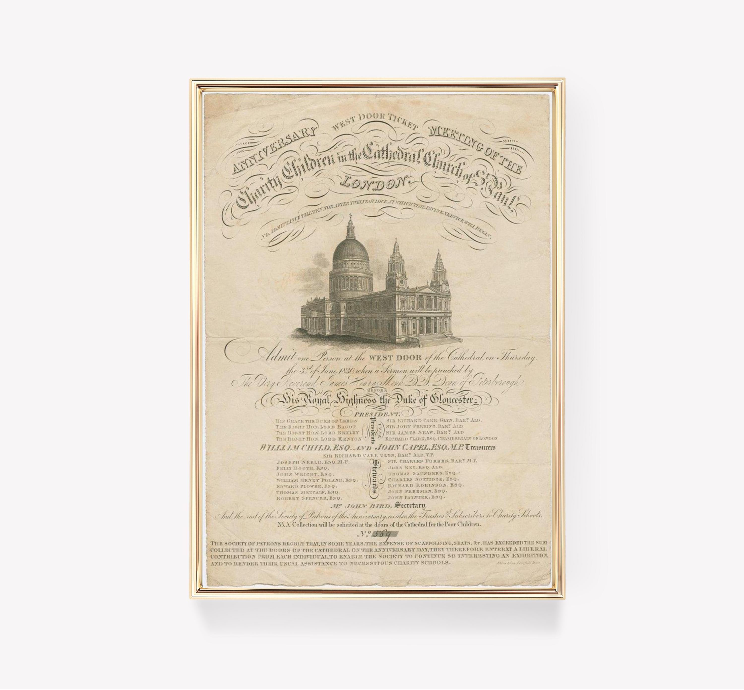 Anniversary Meeting Ticket Vintage Limited Edition Posters (No Frame) Anniversary Meeting Ticket Vintage Limited Edition Posters (No Frame)