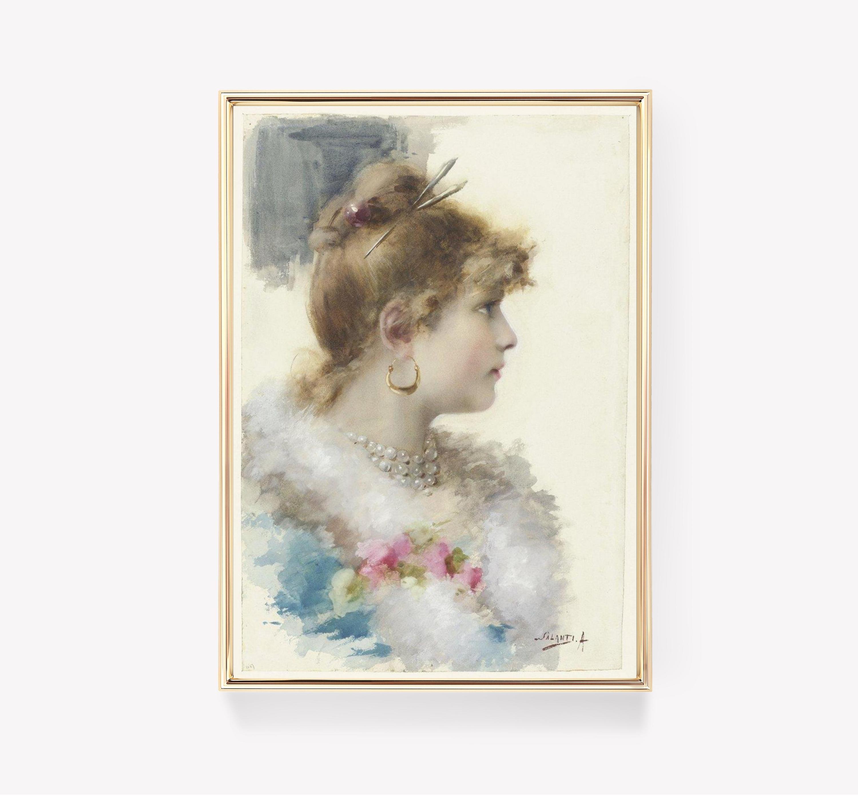 Antonio Salanti Woman Portrait Art Limited Edition Posters (No Frame) Antonio Salanti Woman Portrait Art Limited Edition Posters (No Frame)
