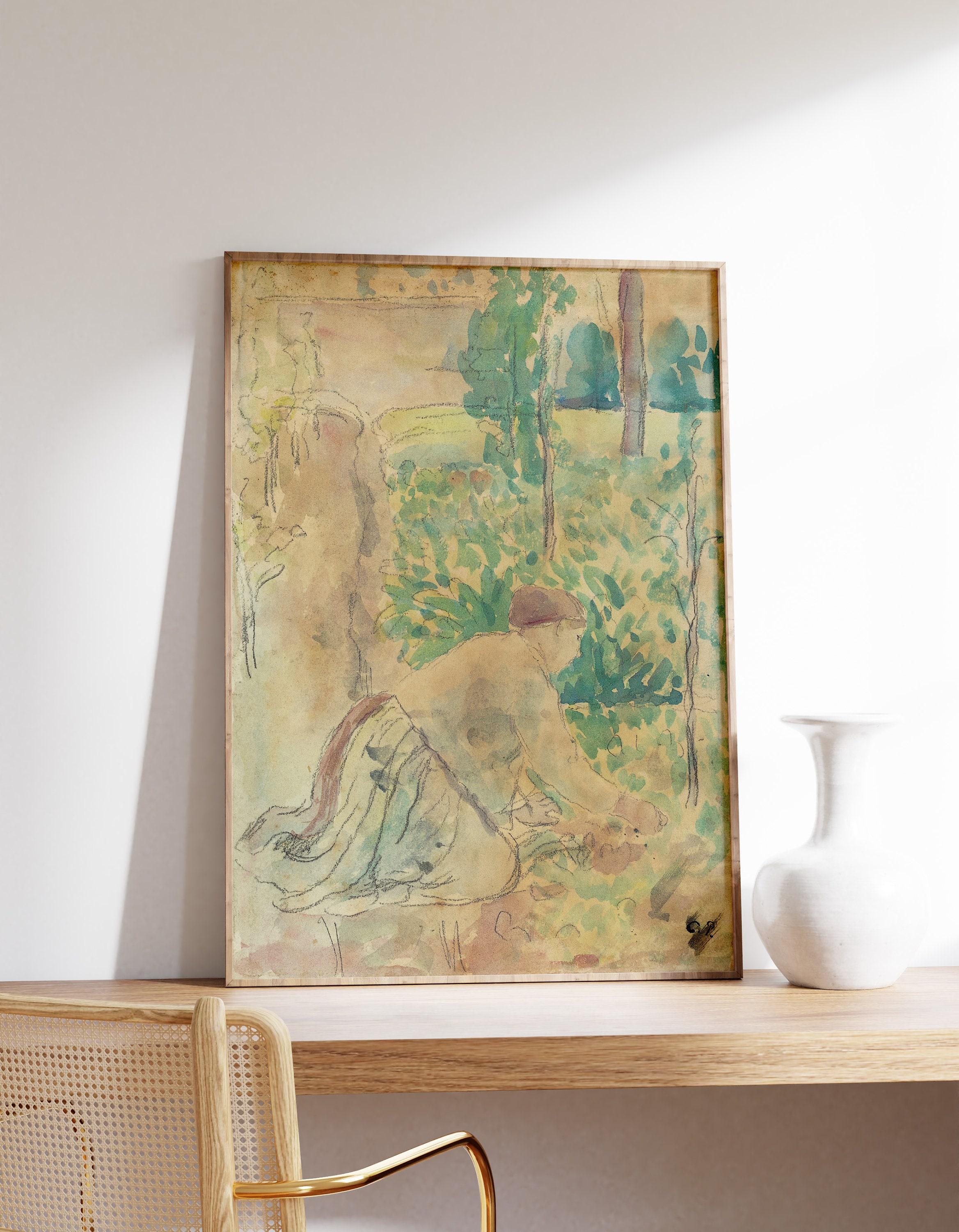 Camille Pissarro Woman Working In A Garden Vintage Limited Edition Posters (No Frame) Camille Pissarro Woman Working In A Garden Vintage Limited Edition Posters (No Frame)