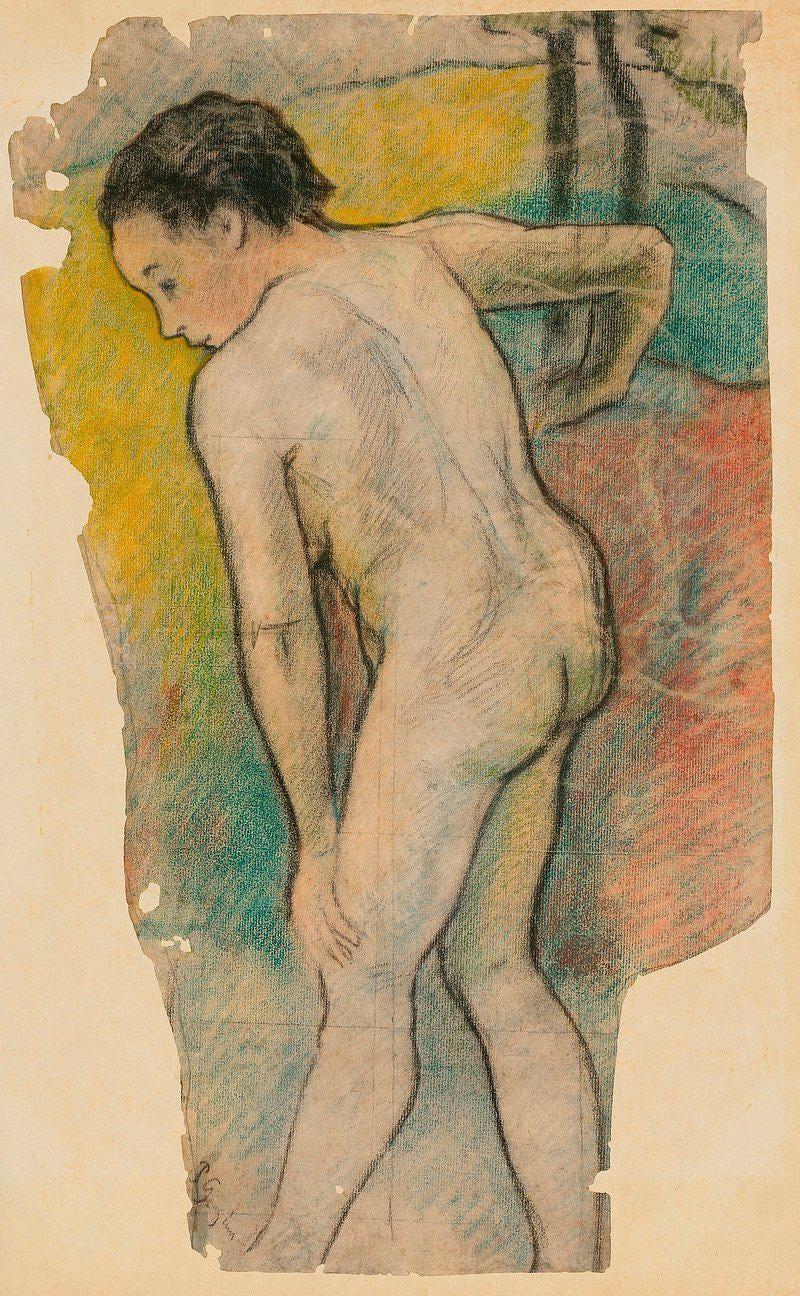 Edgar Degas Nude Youth Study Vintage Trending Style Poster (No Frame) Edgar Degas Nude Youth Study Vintage Trending Style Poster (No Frame)