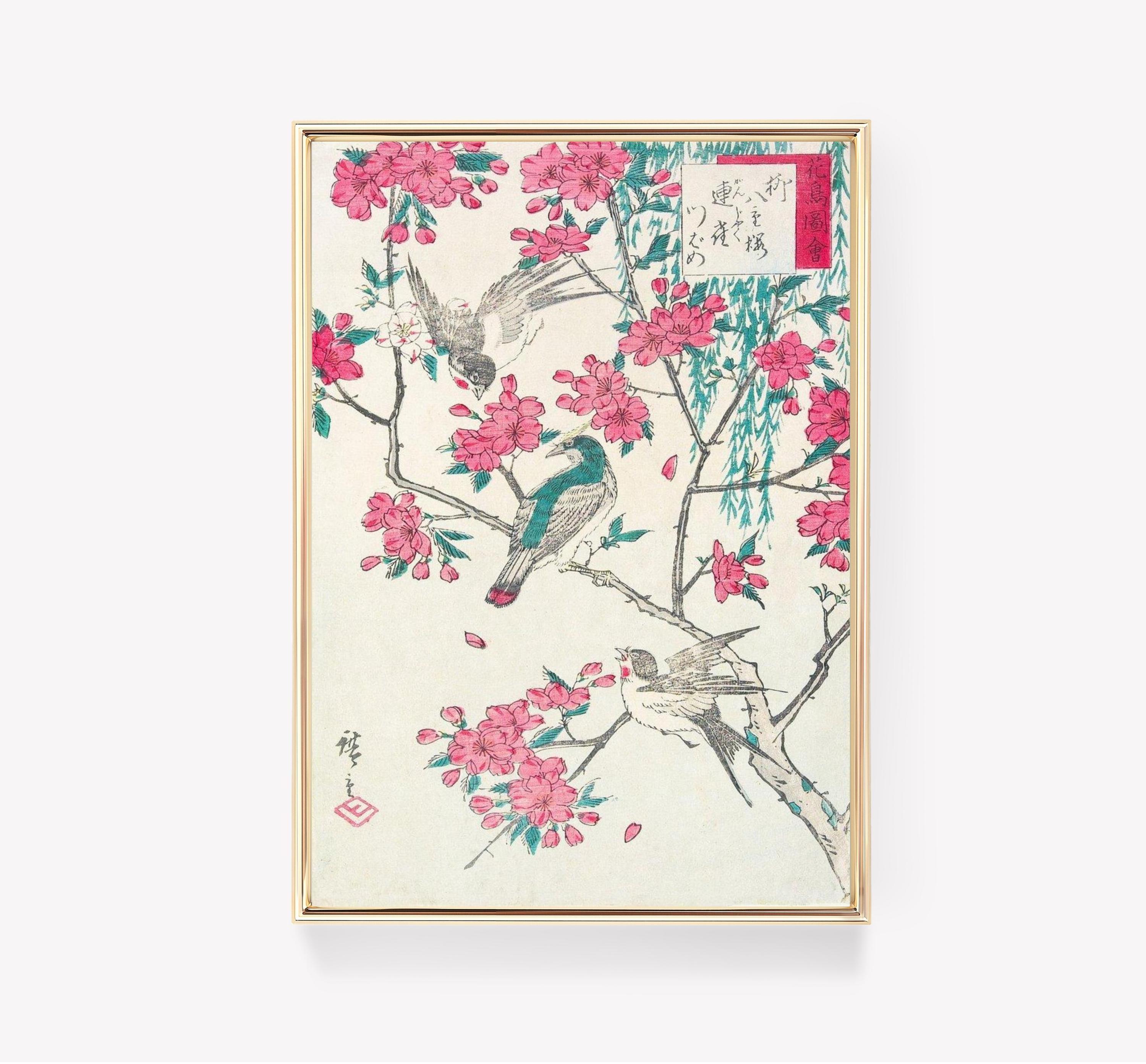 Flowers In A Breeze Willow Tree Awesome Poster (No Frame)