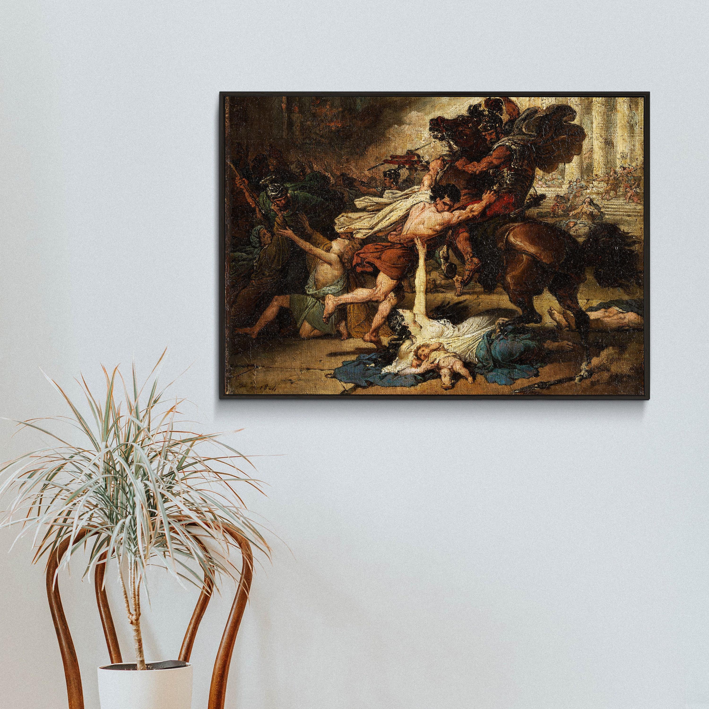 Franois Joseph Heim The Sack Of Jerusalem By The Romans 1824 Antique Awesome Poster (No Frame) Franois Joseph Heim The Sack Of Jerusalem By The Romans 1824 Antique Awesome Poster (No Frame)