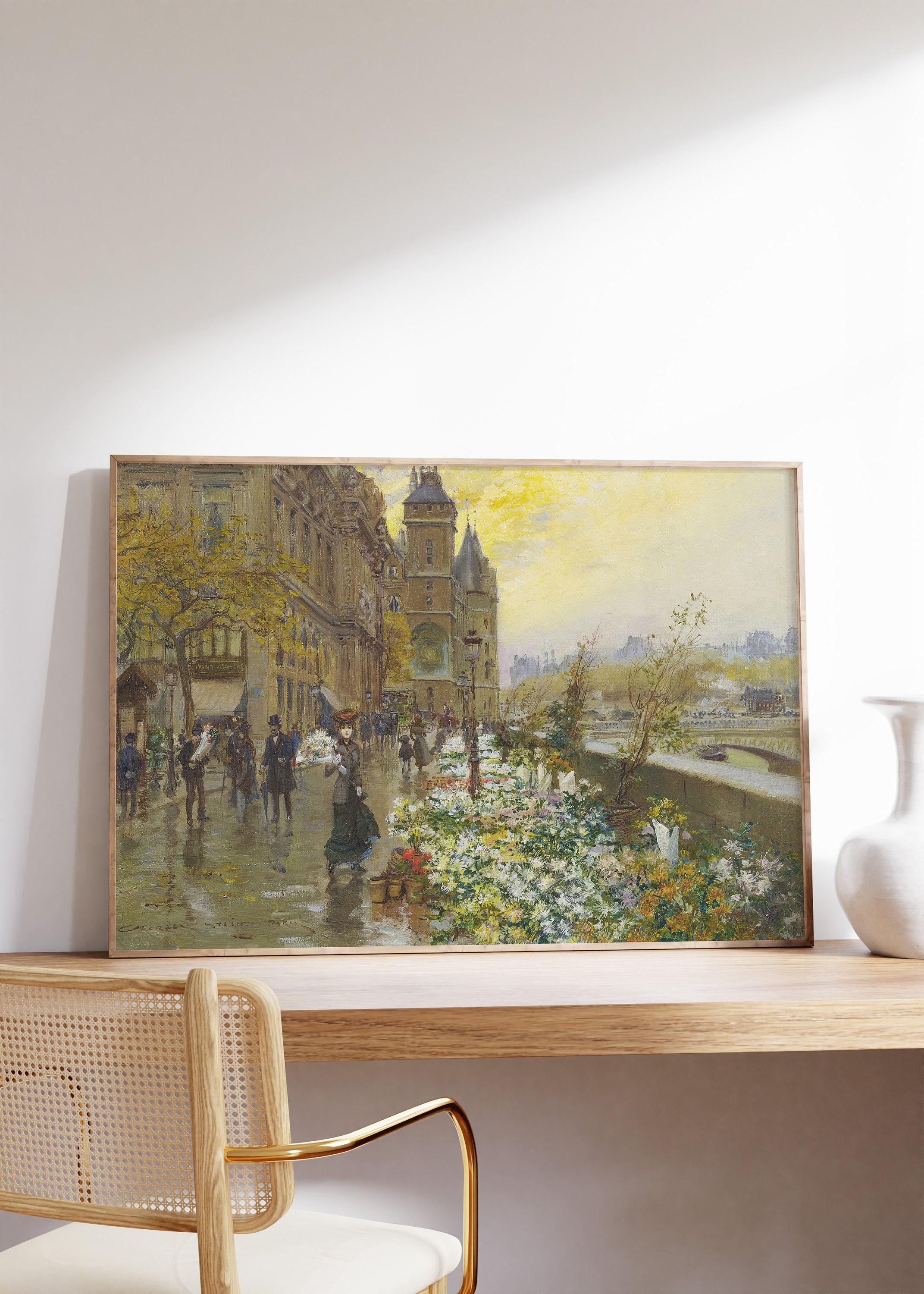 Georges Stein The Flower Market 1890 Vintage Limited Edition Posters (No Frame) Georges Stein The Flower Market 1890 Vintage Limited Edition Posters (No Frame)