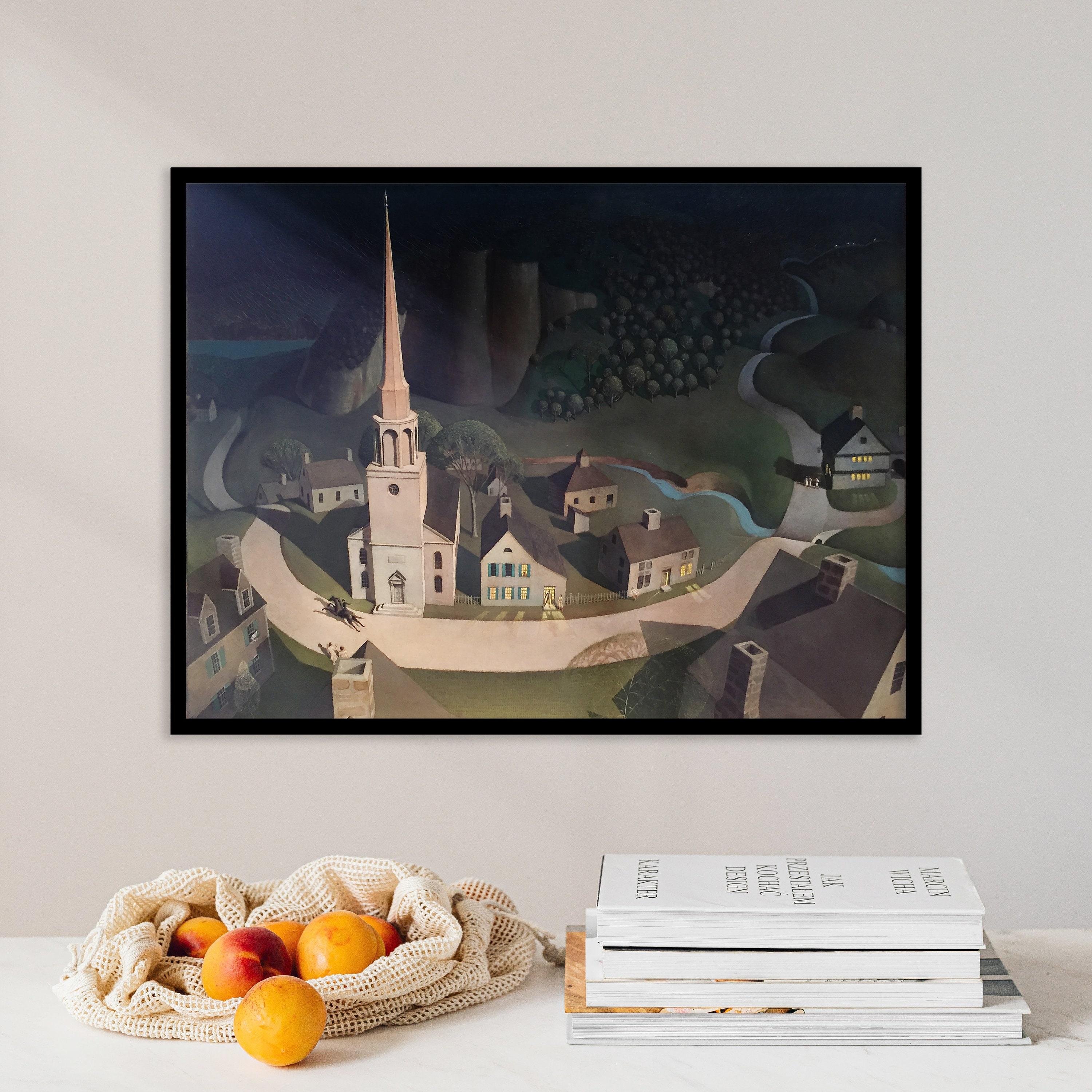 Grant Wood The Midnight Ride Of Paul Revere Famous Trending Style Poster (No Frame) Grant Wood The Midnight Ride Of Paul Revere Famous Trending Style Poster (No Frame)