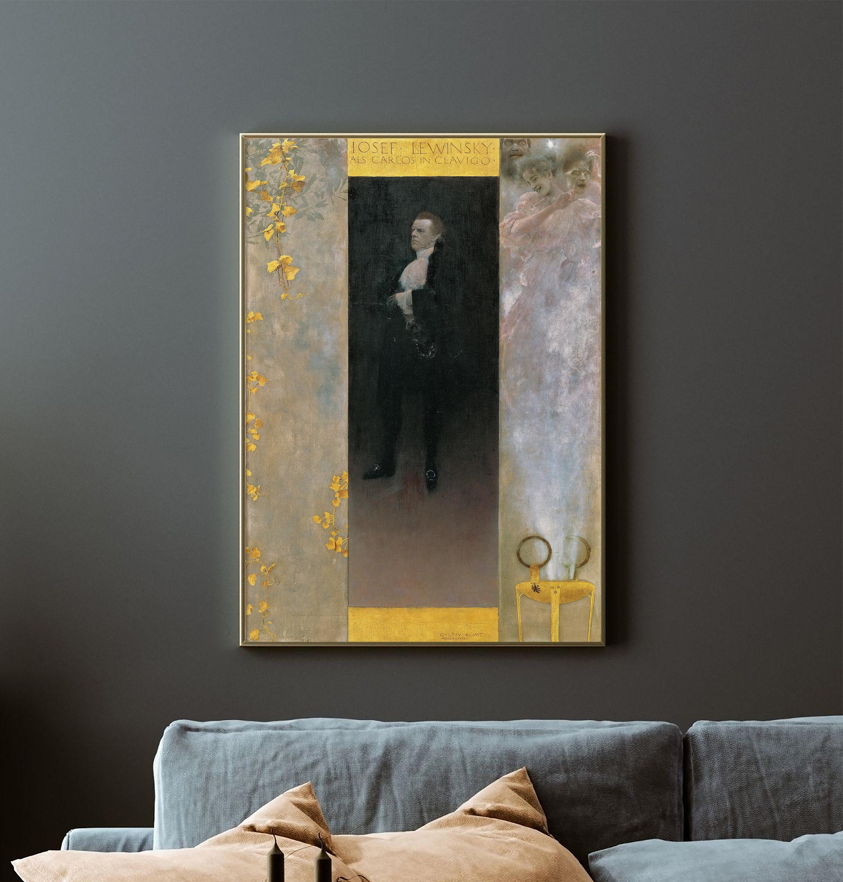 Gustav Klimt Josef Lewinsky To Carlos In Clavigo 1895 Trending Style Poster (No Frame) Gustav Klimt Josef Lewinsky To Carlos In Clavigo 1895 Trending Style Poster (No Frame)