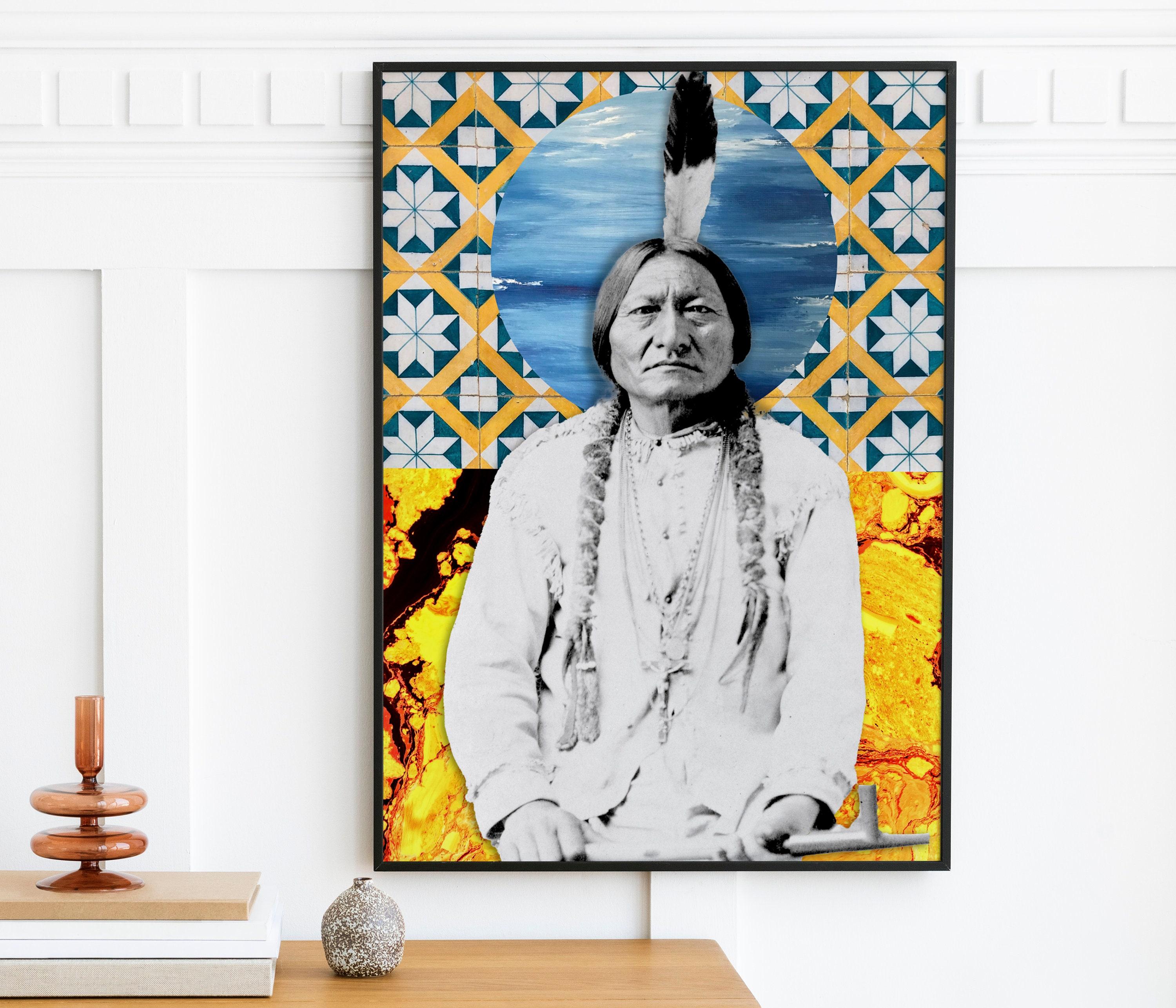 Sitting Bull Abstract Trending Style Poster (No Frame) Sitting Bull Abstract Trending Style Poster (No Frame)