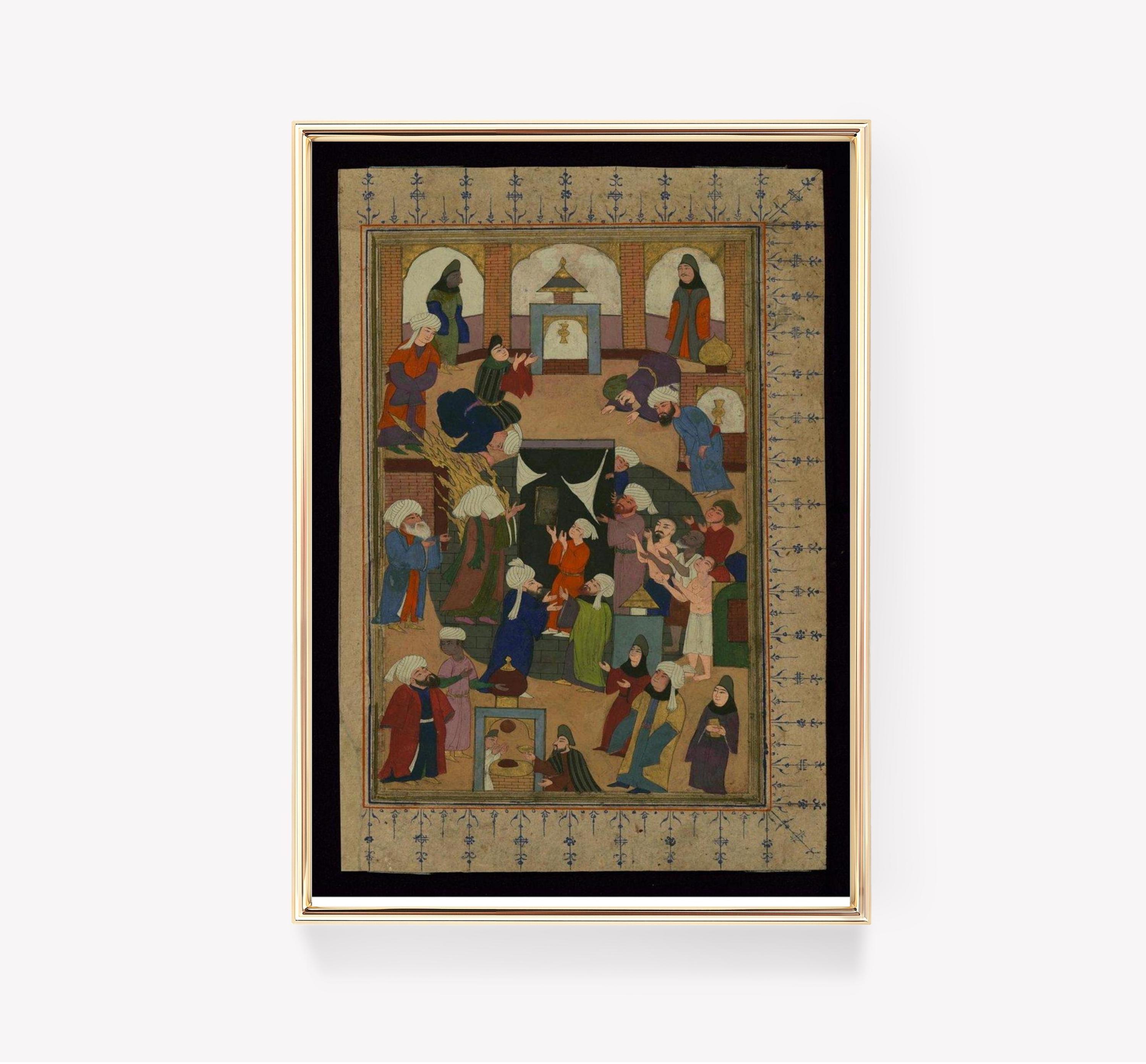 The Construction Of The Kabah Vintage Art Awesome Poster (No Frame) The Construction Of The Kabah Vintage Art Awesome Poster (No Frame)