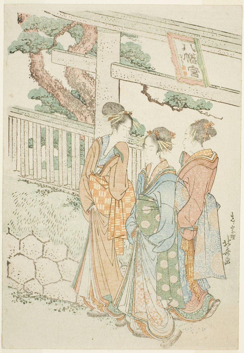 Three Women With Children Torii Gate Hokusai Art Japanese Awesome Poster (No Frame) Three Women With Children Torii Gate Hokusai Art Japanese Awesome Poster (No Frame)
