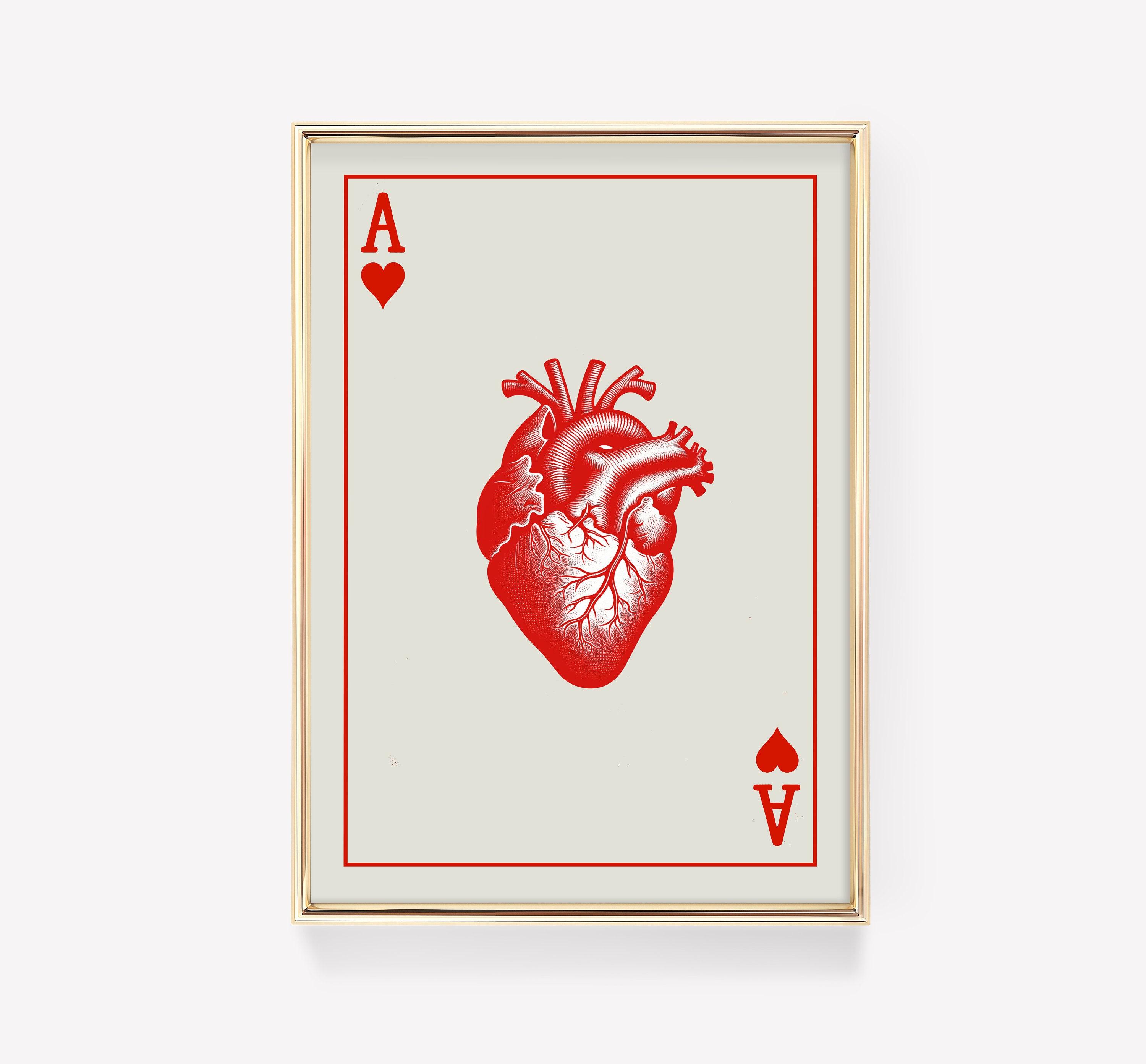 Trendy Ace Of Hearts Awesome Poster (No Frame) Trendy Ace Of Hearts Awesome Poster (No Frame)
