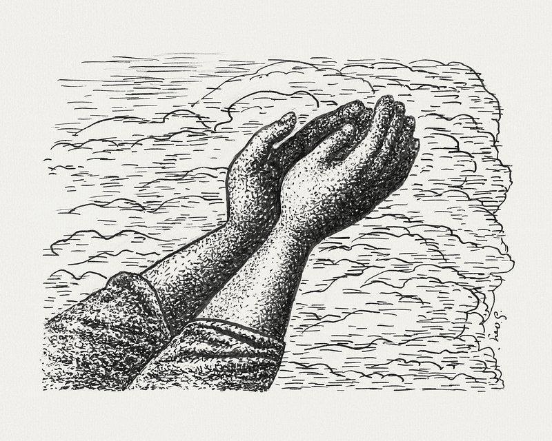 Two Hands Art Cloud Limited Edition Posters (No Frame) Two Hands Art Cloud Limited Edition Posters (No Frame)