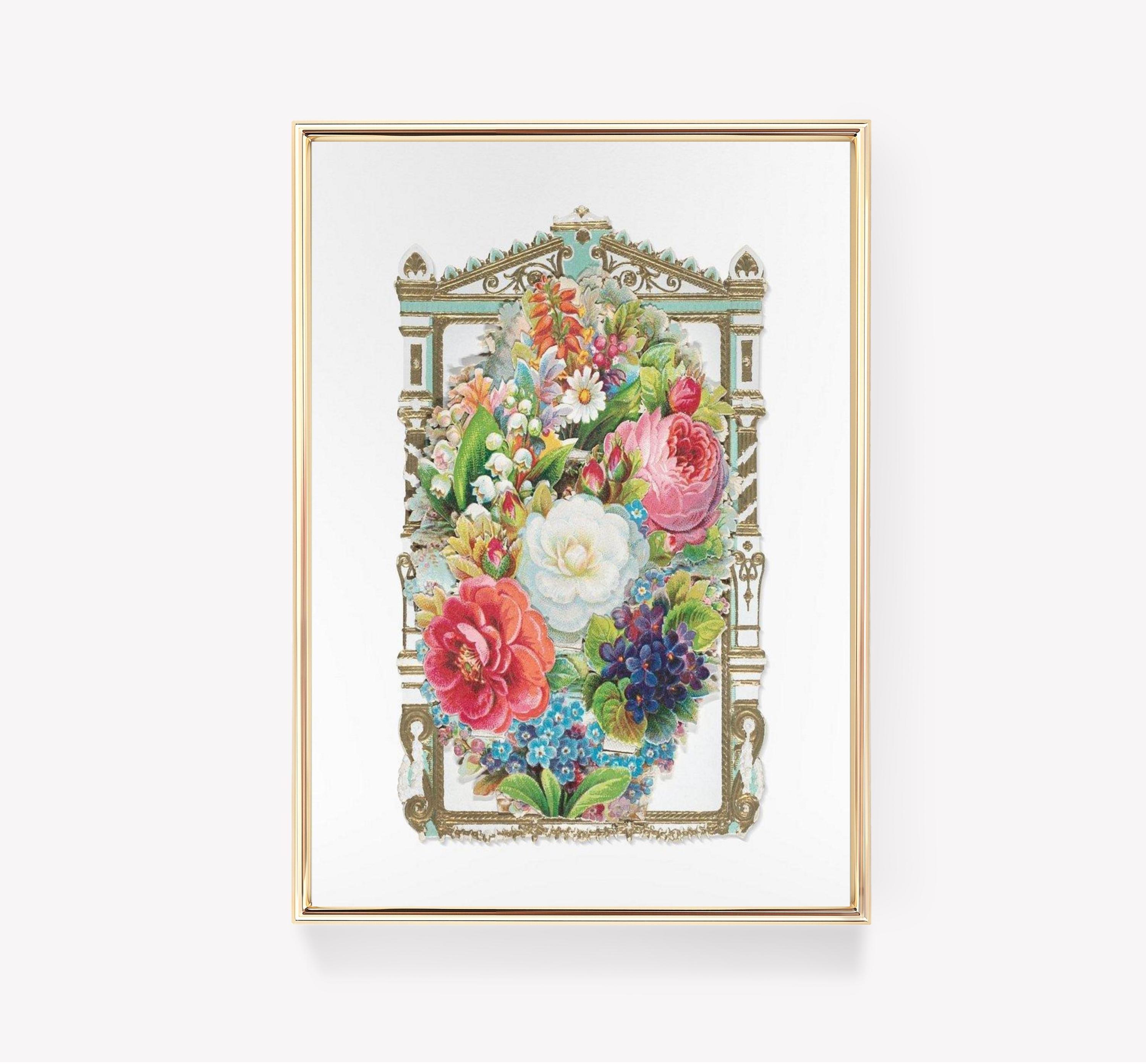 Victorian Floral Die Cut Scrap Vintage Awesome Poster (No Frame) Victorian Floral Die Cut Scrap Vintage Awesome Poster (No Frame)