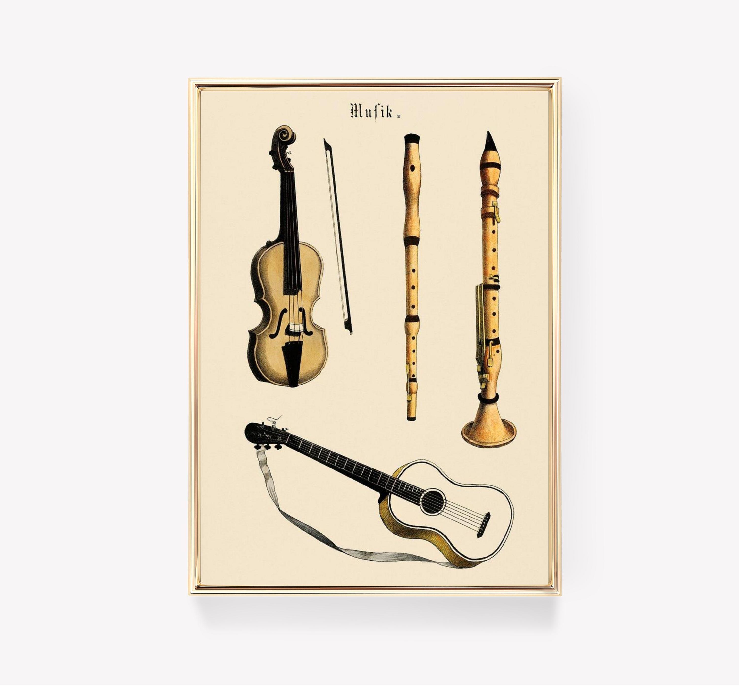 Vintage Musical Instruments Antique Instrument Trending Style Poster (No Frame) Vintage Musical Instruments Antique Instrument Trending Style Poster (No Frame)