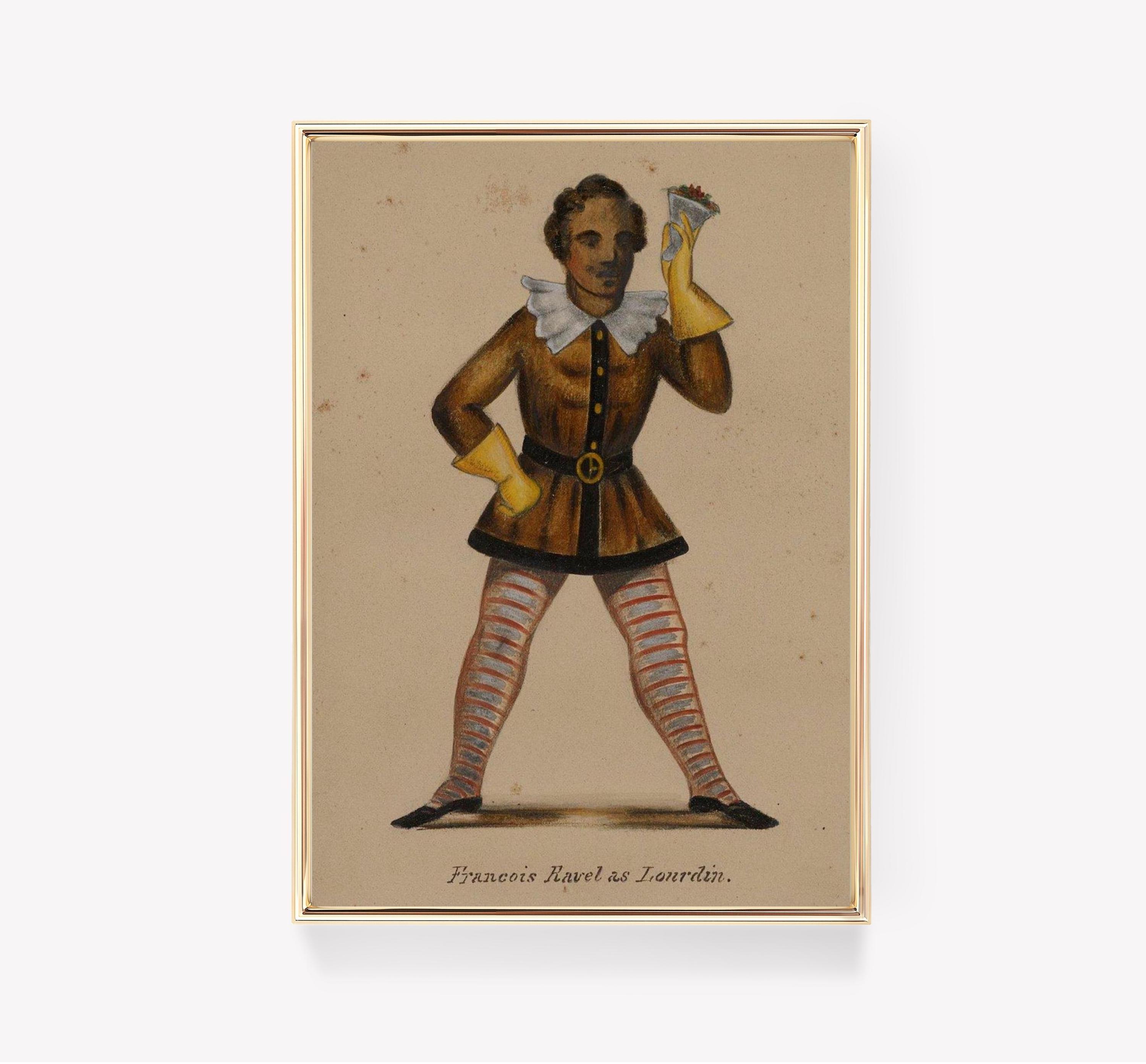 Vintage Theater Portrait Franois Ravel Art Antique Character Trending Style Poster (No Frame) Vintage Theater Portrait Franois Ravel Art Antique Character Trending Style Poster (No Frame)