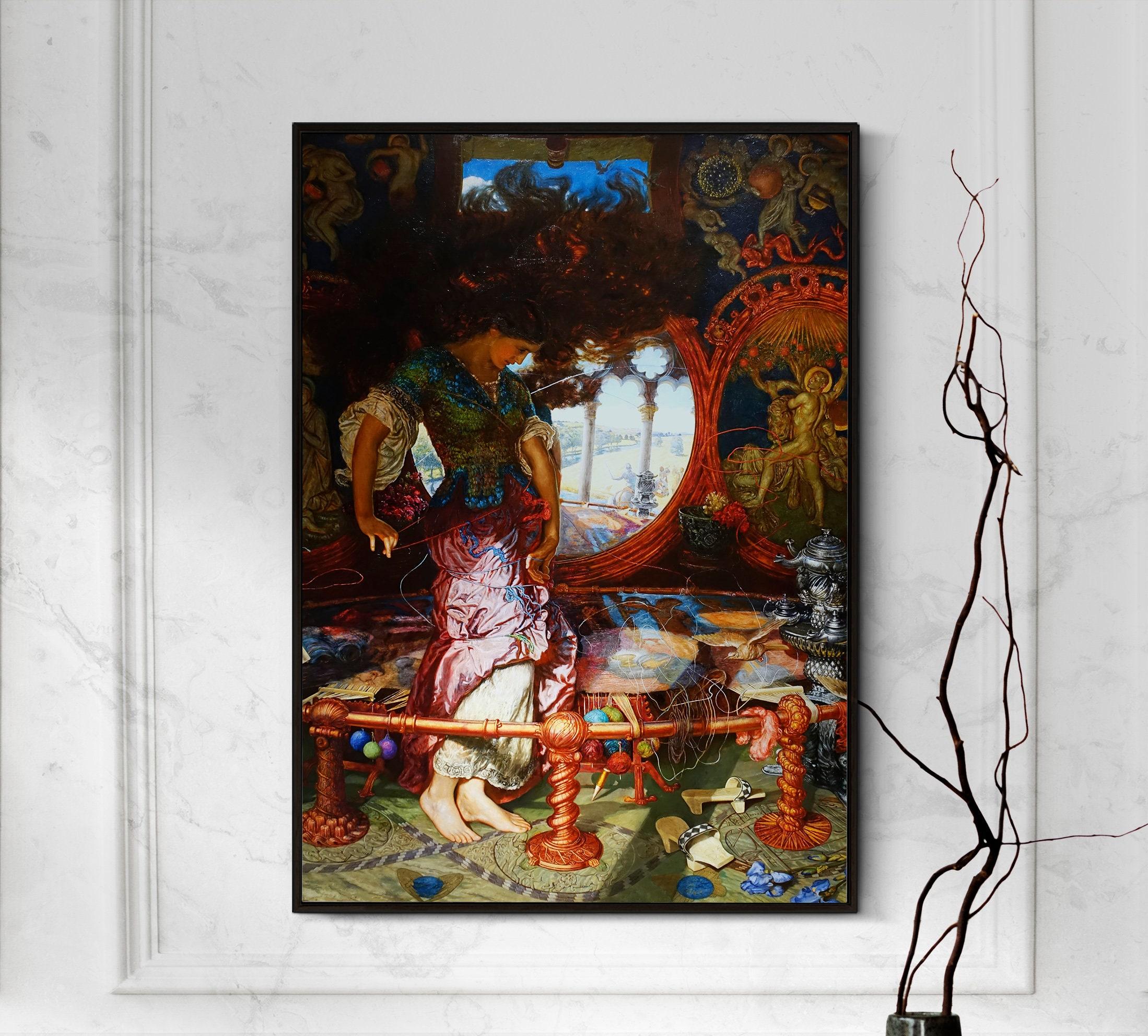 William Holman Hunt And Edward Robert Hughes The Lady Of Shalott 1905 Trending Style Poster (No Frame) William Holman Hunt And Edward Robert Hughes The Lady Of Shalott 1905 Trending Style Poster (No Frame)