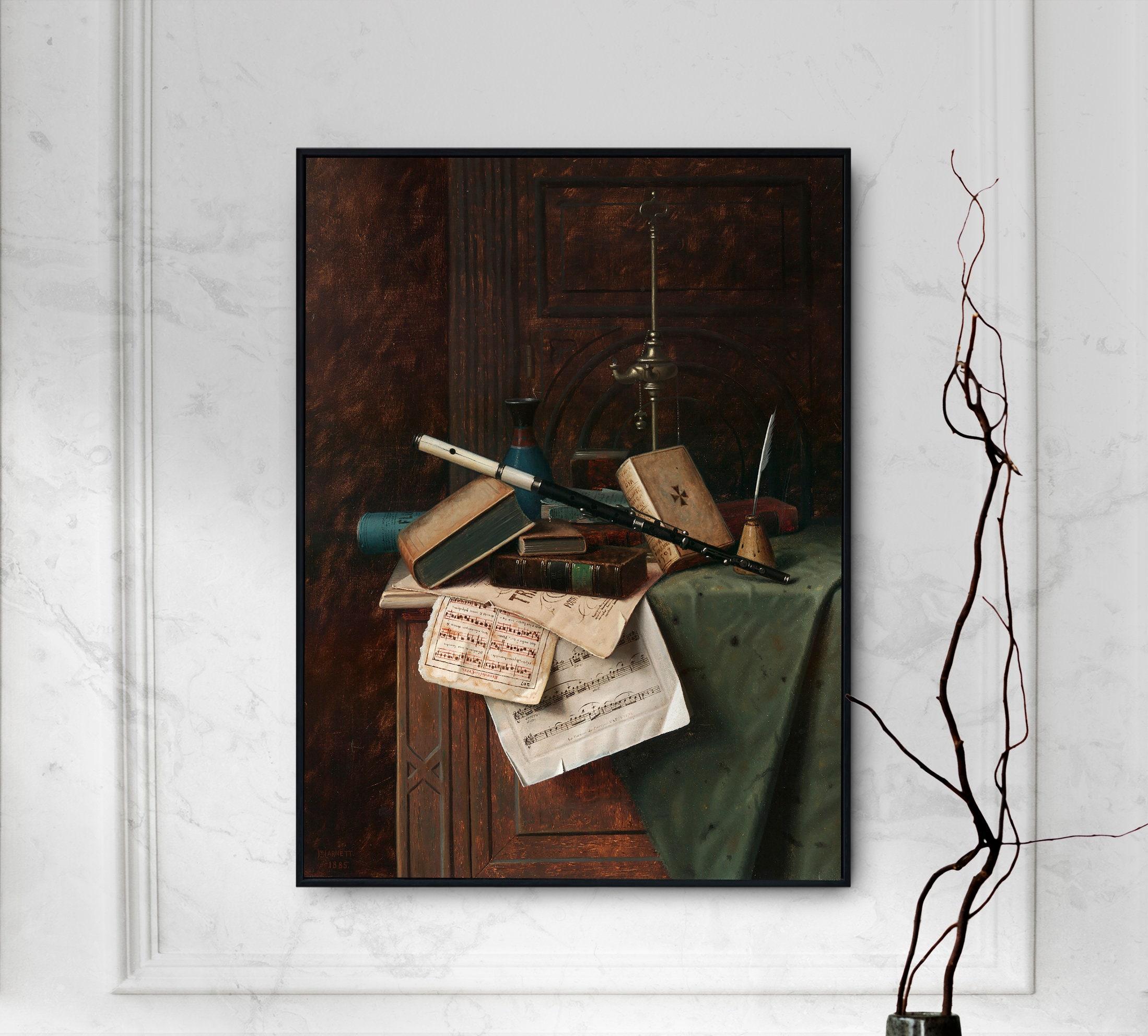 William Michael Harnett Vase And Roman L 1885 Vintage Oil Trending Style Poster (No Frame) William Michael Harnett Vase And Roman L 1885 Vintage Oil Trending Style Poster (No Frame)